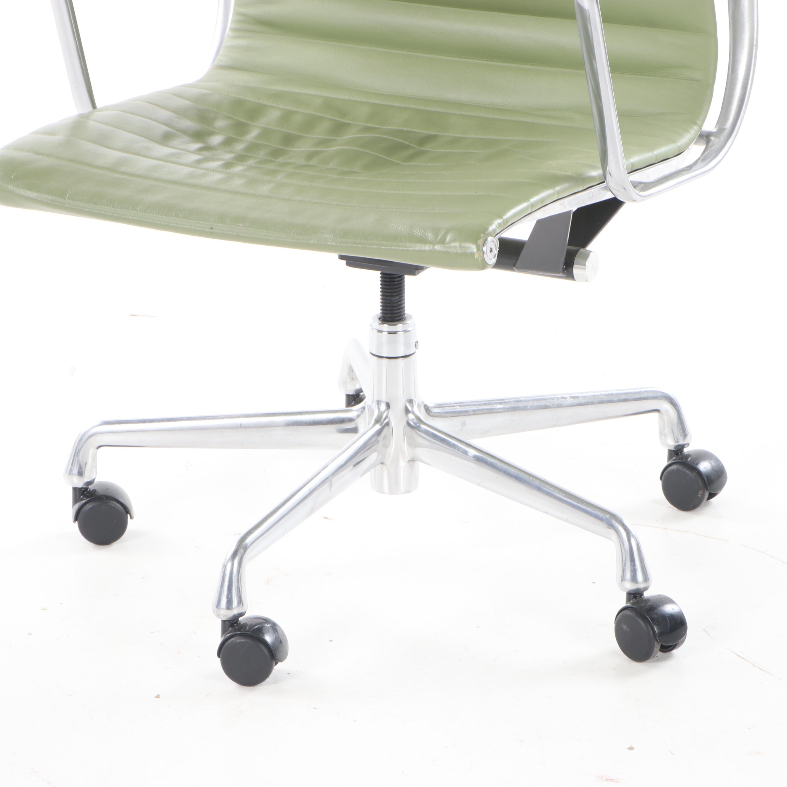 Charles Eames for Herman Miller "Aluminum Group" Leather Management Chair