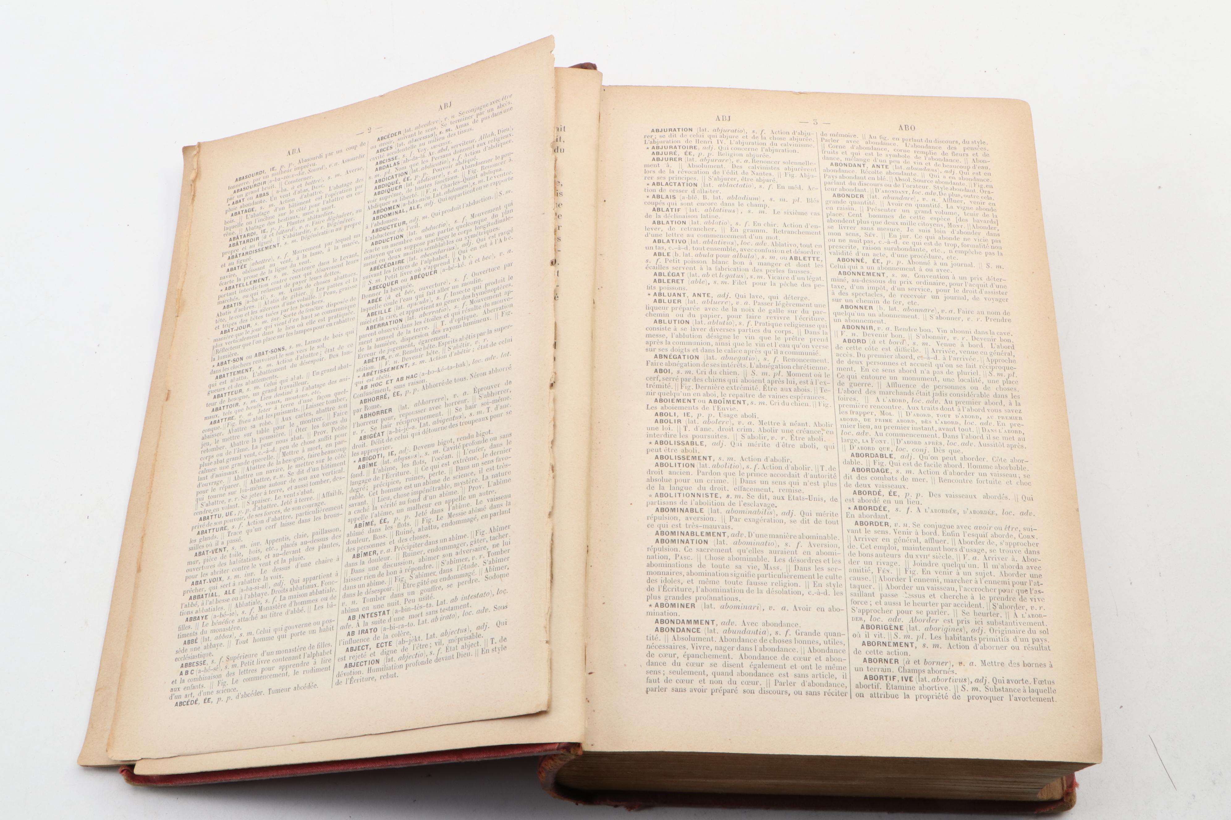 French Dictionary and French Ancien Régime Reference Books, Mid/Late 19th C.