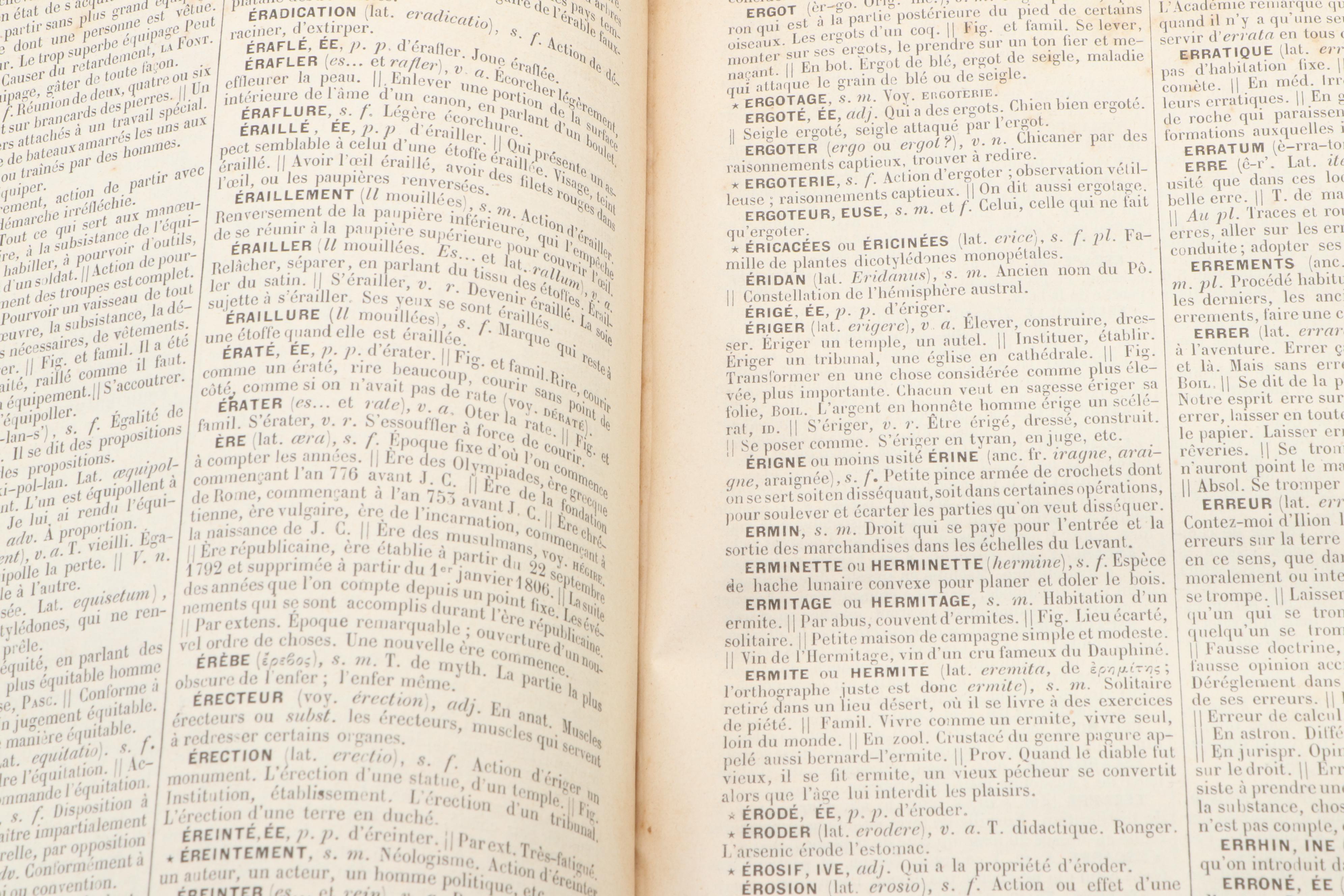 French Dictionary and French Ancien Régime Reference Books, Mid/Late 19th C.