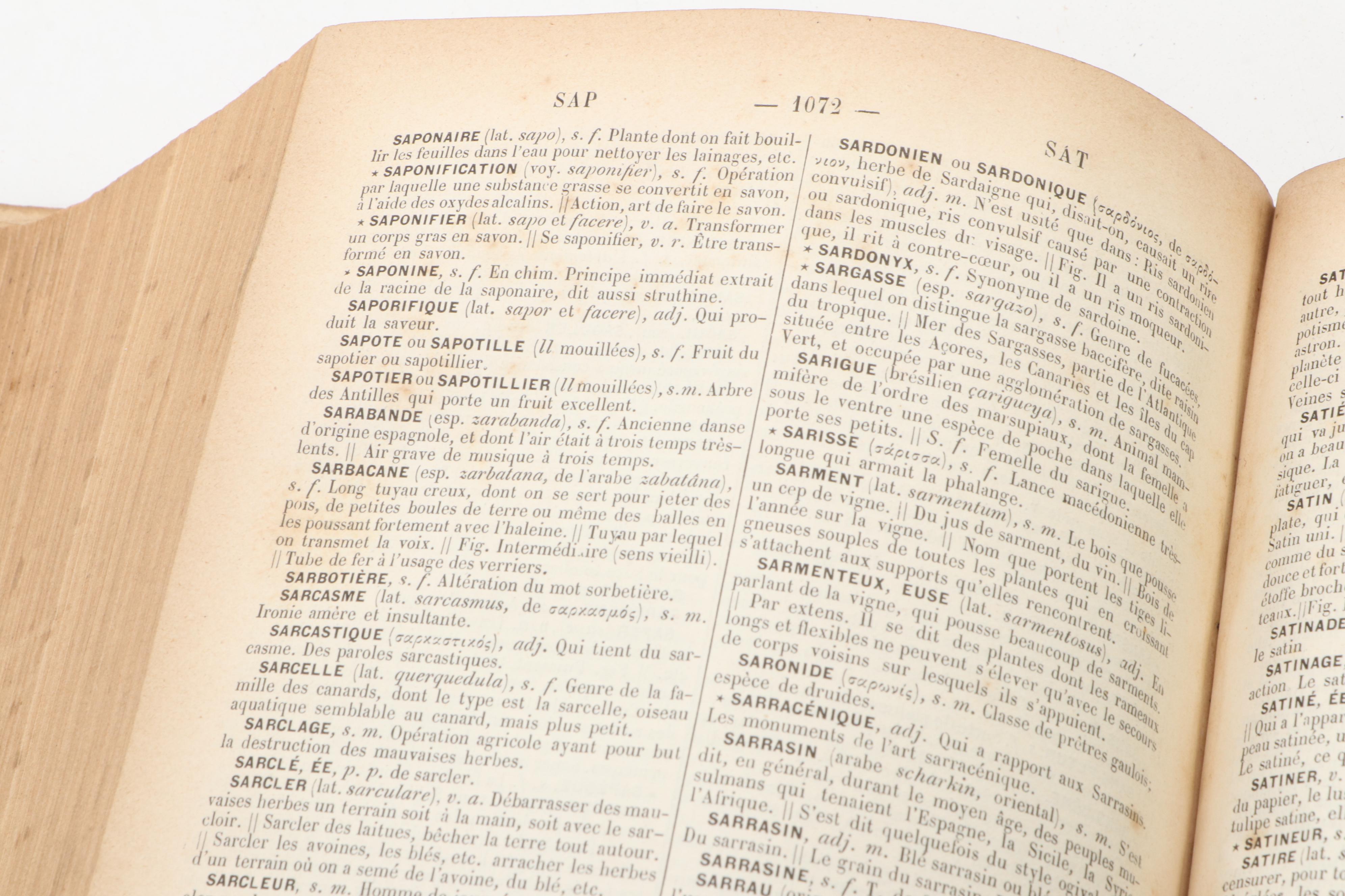 French Dictionary and French Ancien Régime Reference Books, Mid/Late 19th C.