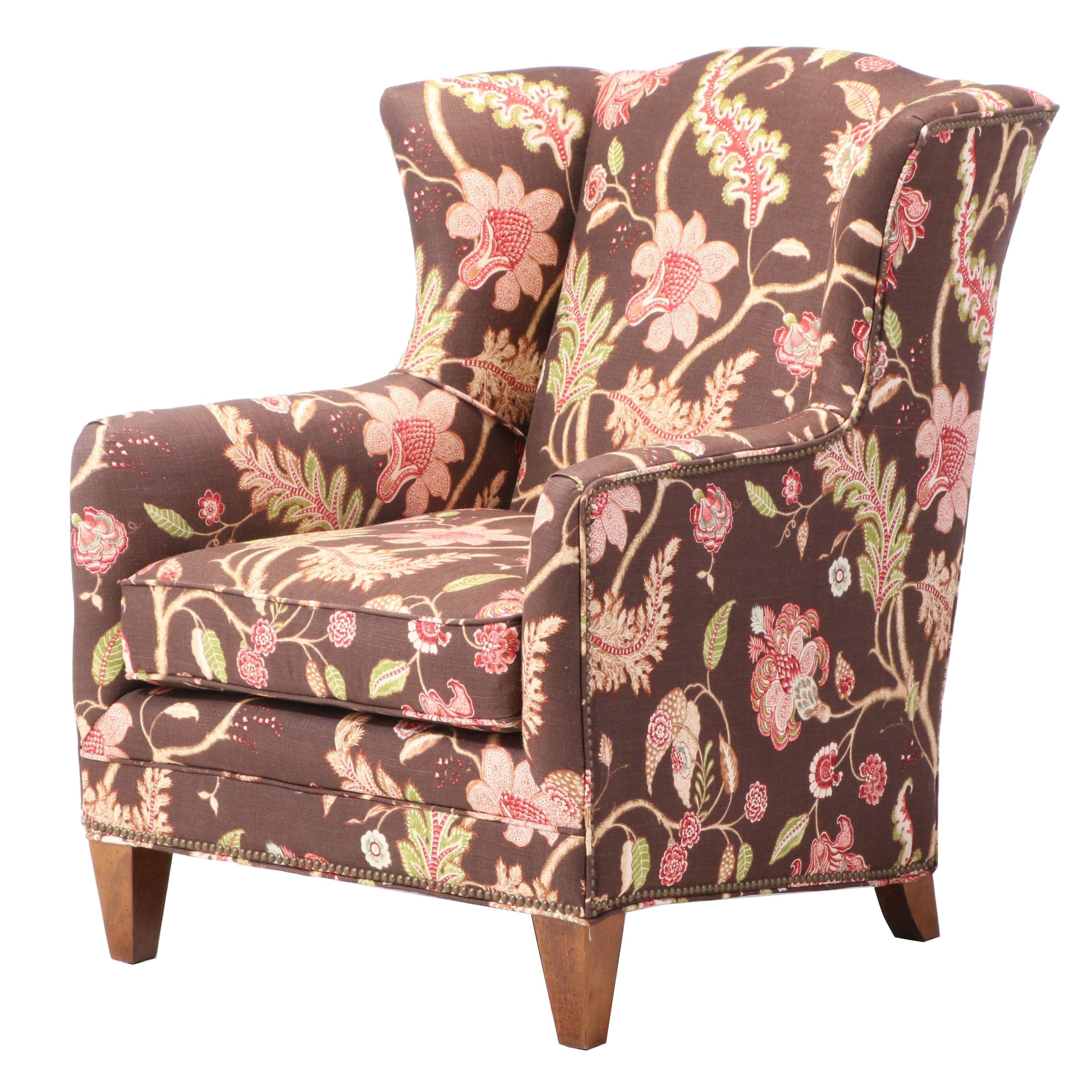 Sam Moore Contemporary Upholstered Wingback Chair