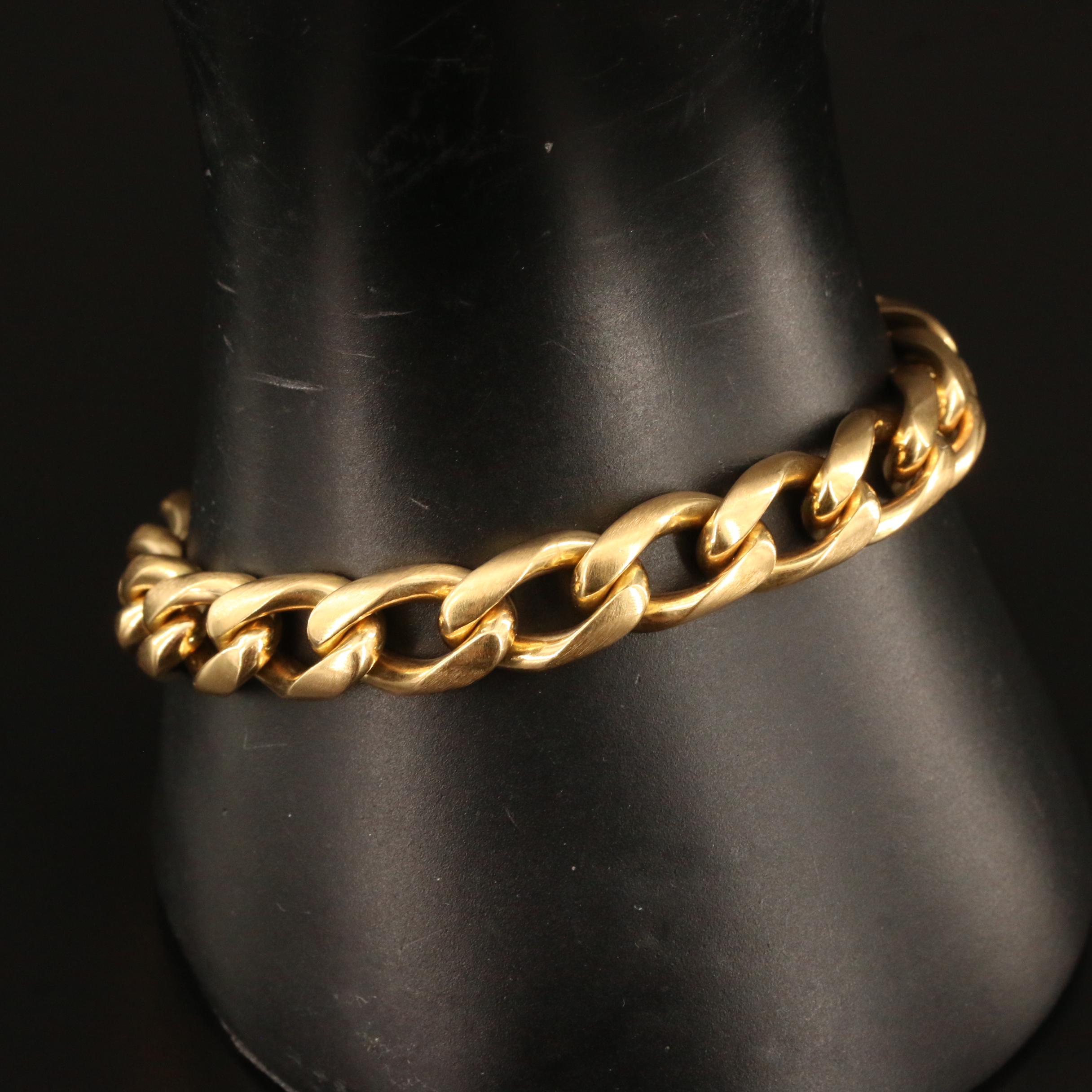 18K Curb Link Bracelet