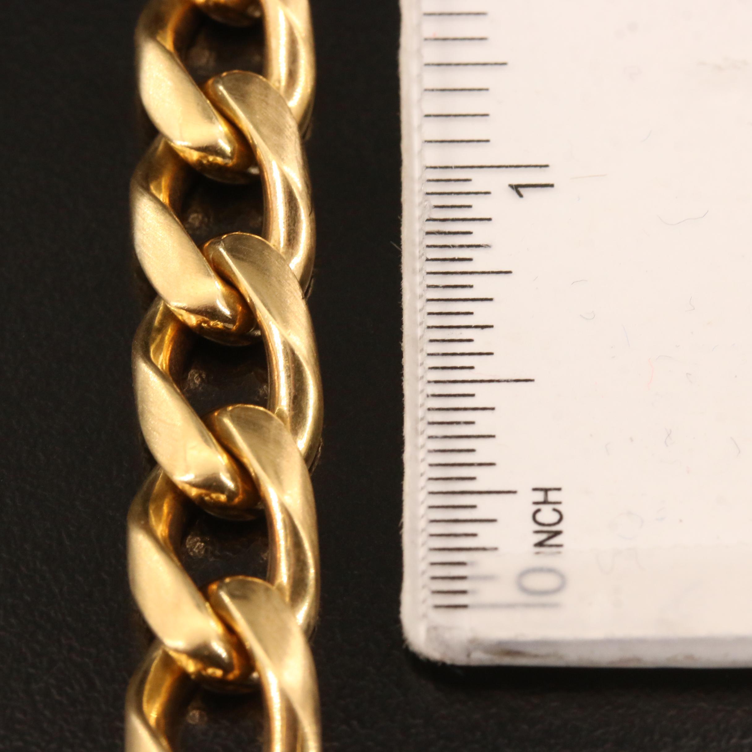 18K Curb Link Bracelet