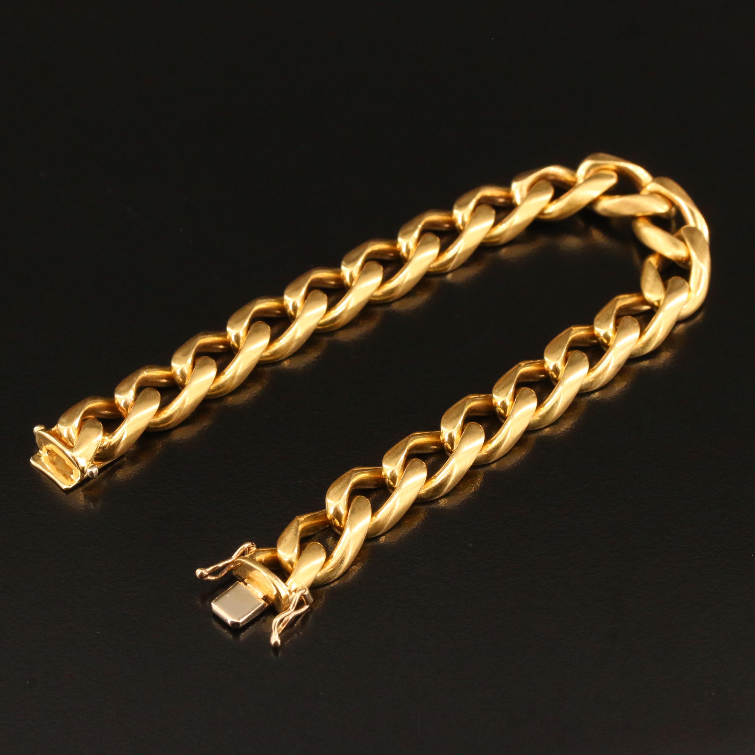 18K Curb Link Bracelet
