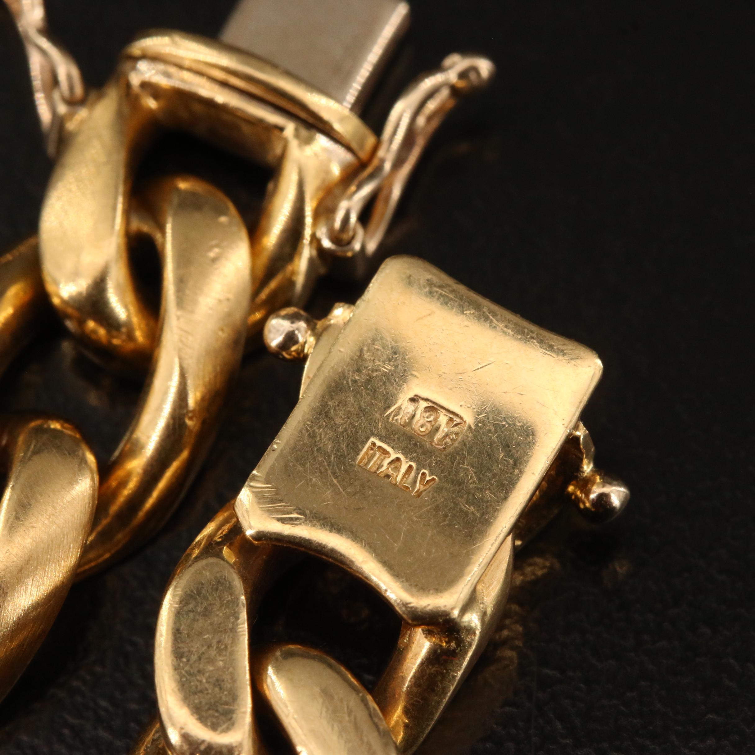 18K Curb Link Bracelet