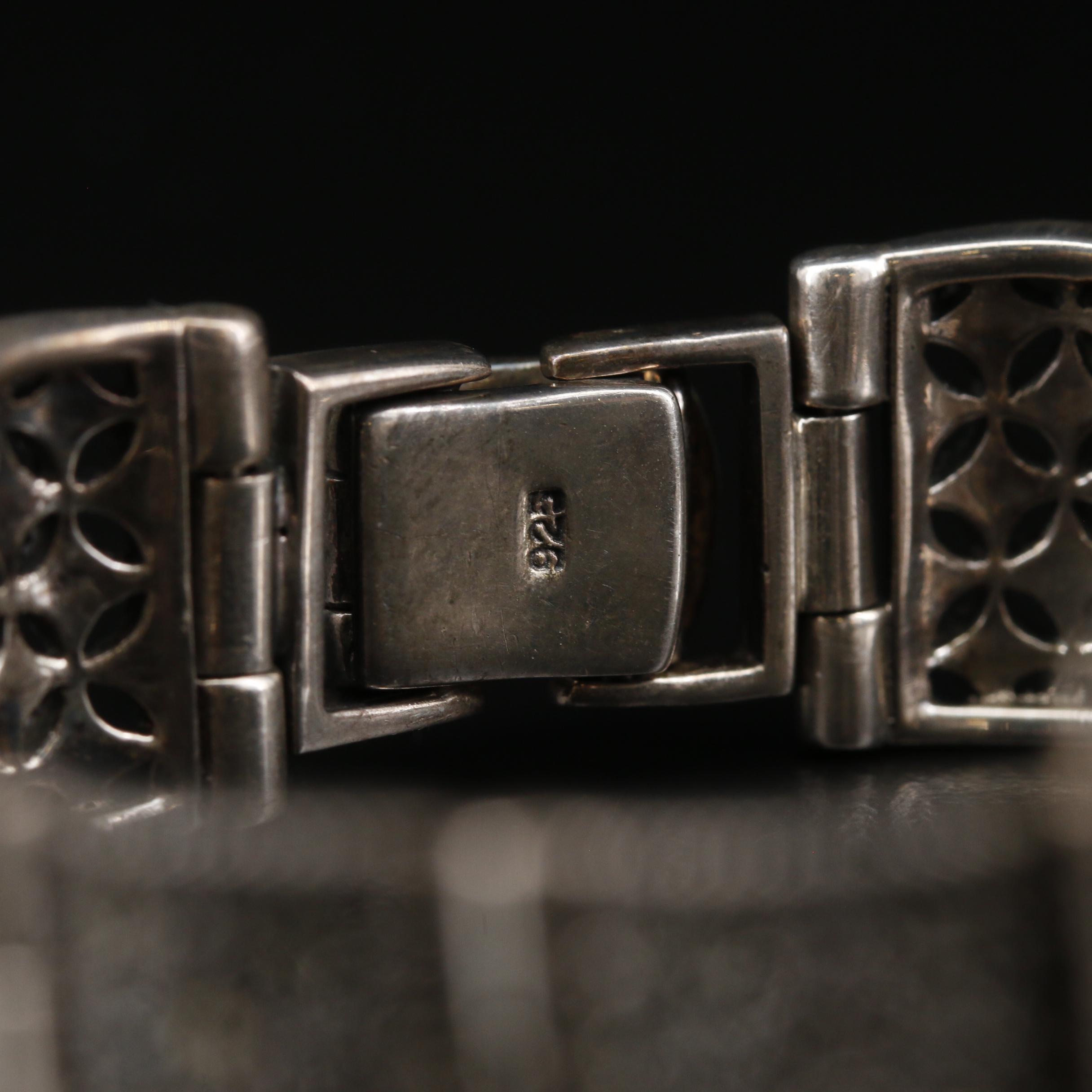 Vincent & Co. Sterling Silver and Marcasite Watch