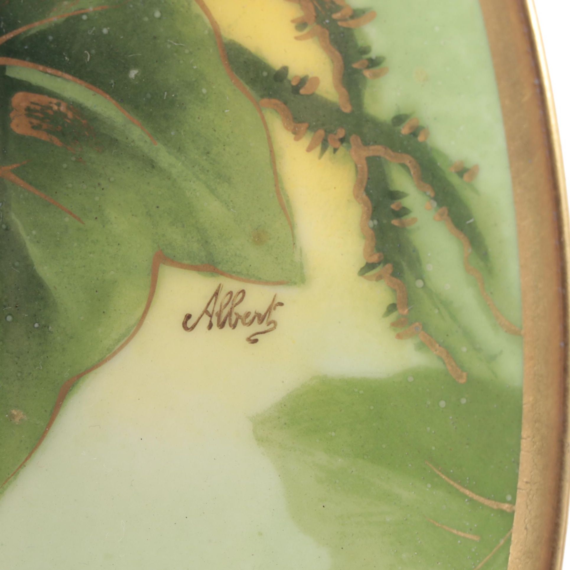 Continental Hand-Painted Porcelain Plates, Early to Mid-20th Century