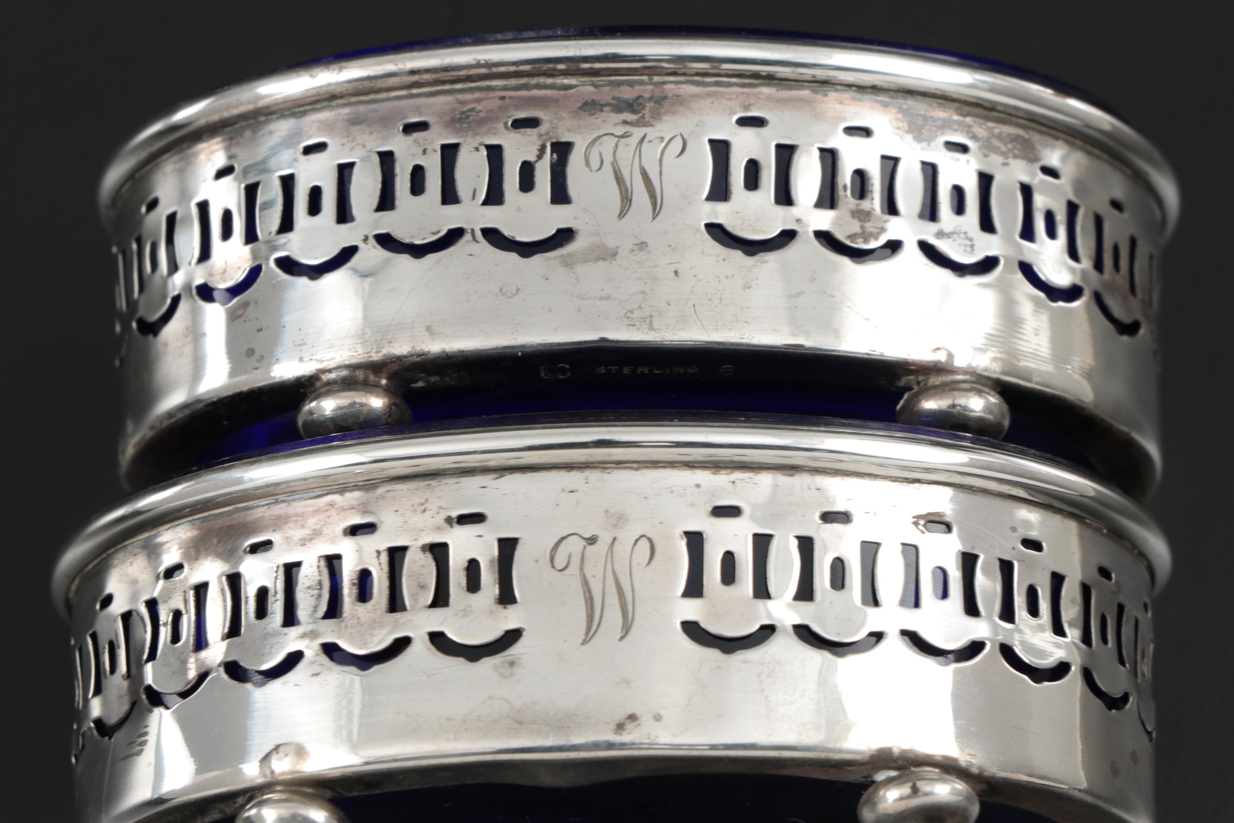 J. Wagner & Son Sterling Silver Salt Cellars and Other Silver Plate Salt Cellars