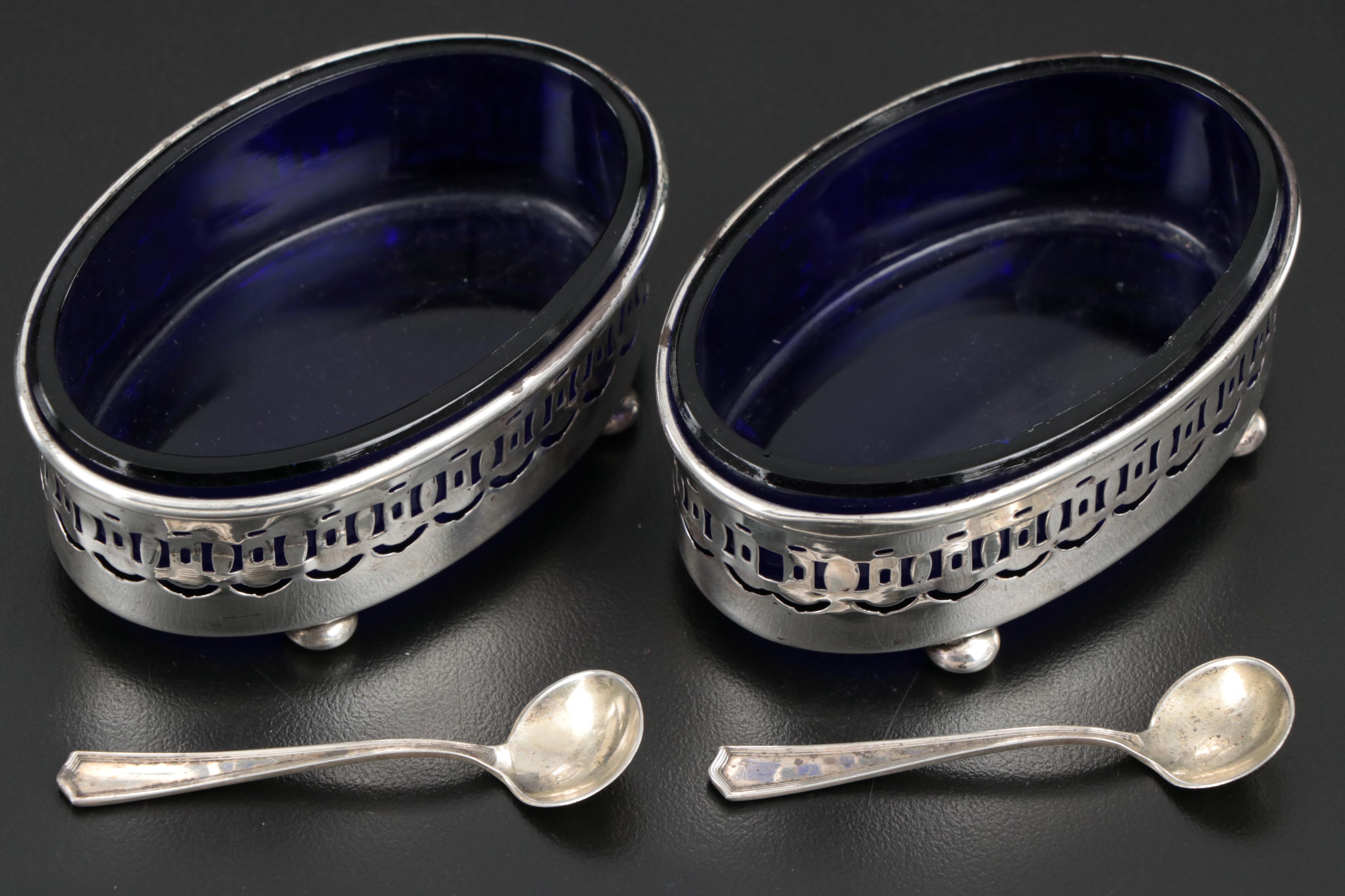 J. Wagner & Son Sterling Silver Salt Cellars and Other Silver Plate Salt Cellars
