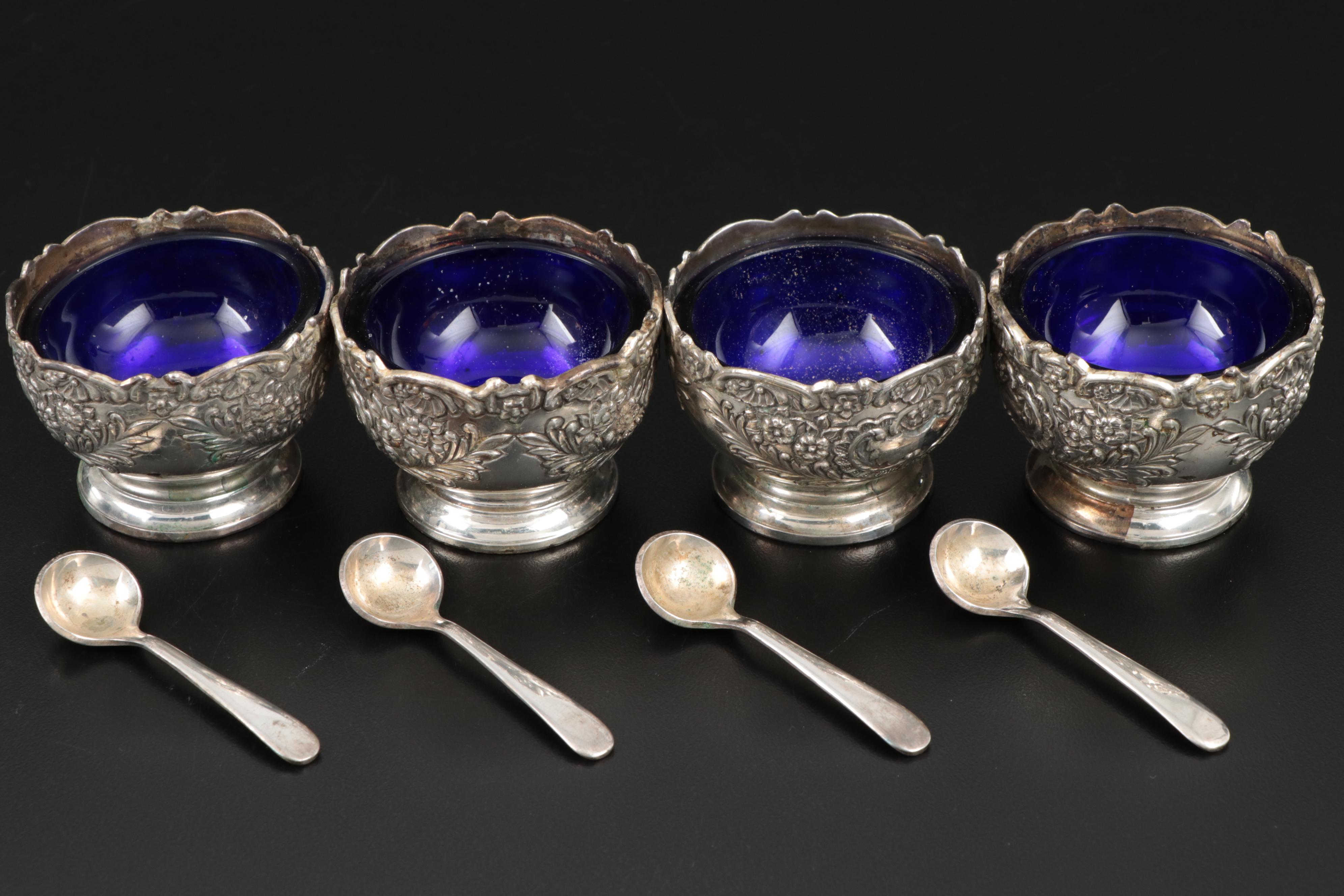 J. Wagner & Son Sterling Silver Salt Cellars and Other Silver Plate Salt Cellars