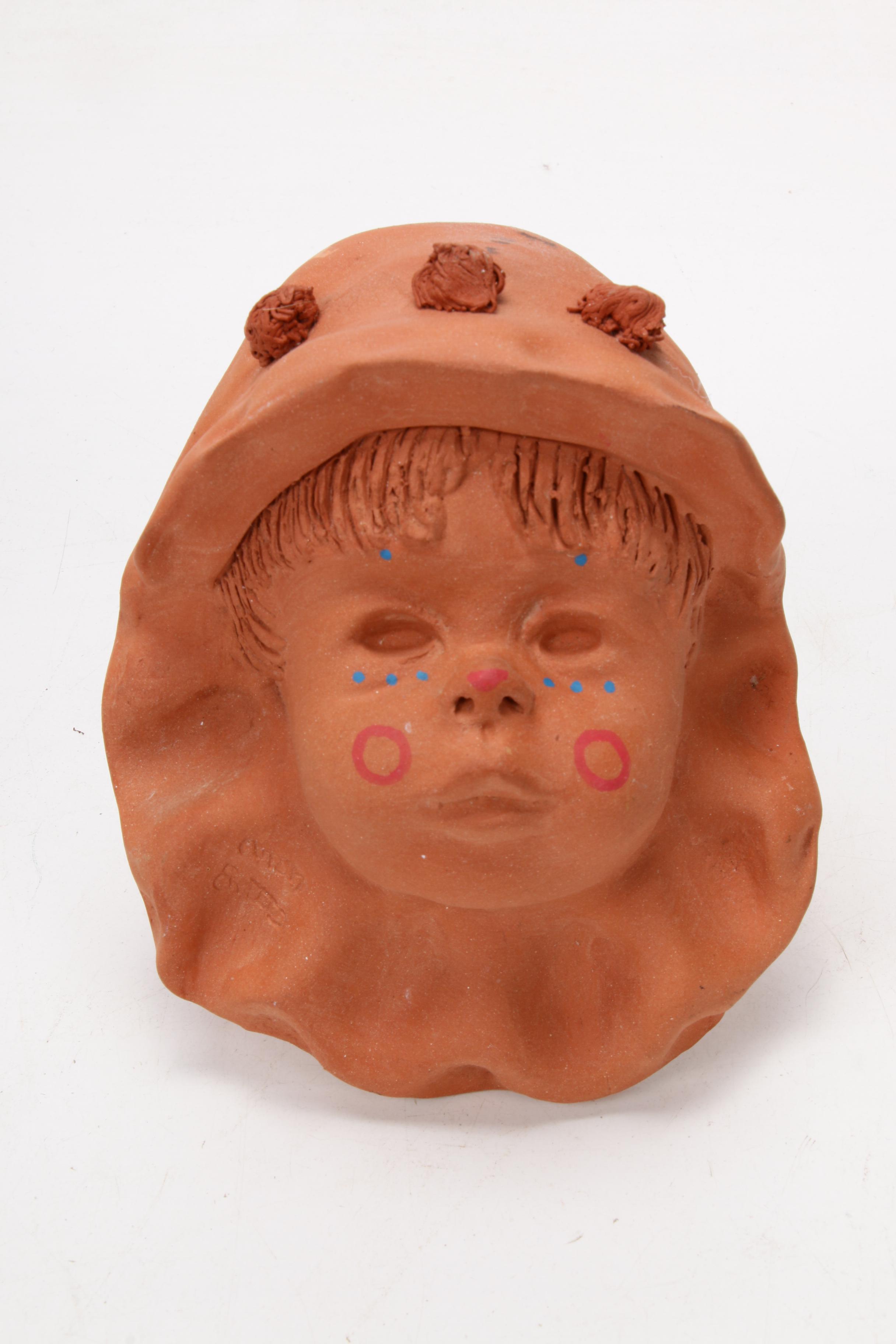 Ann Entis Terracotta Figurine and Wall Sculpture