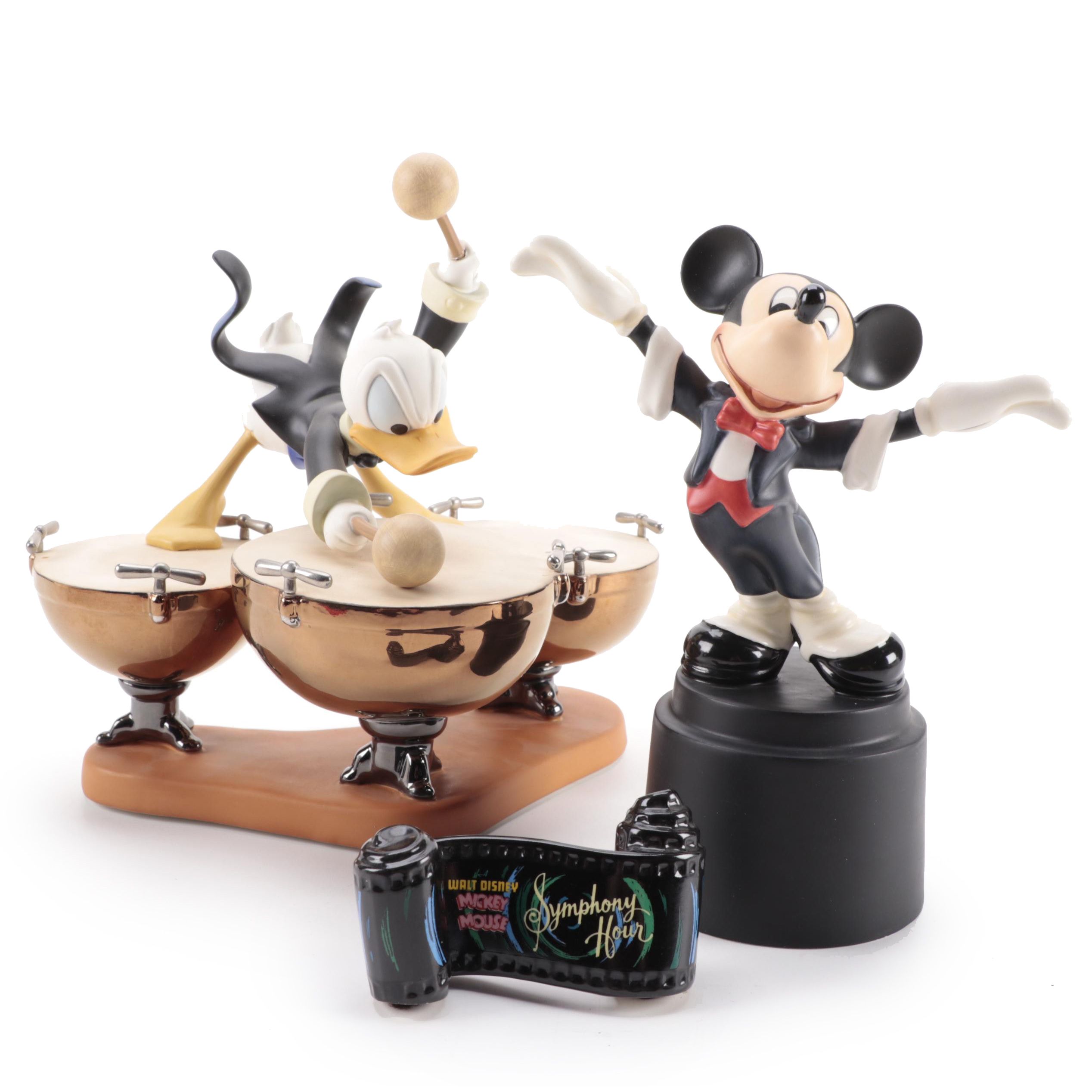 Disney "Symphony Hour" Donald Duck and Mickey Mouse Porcelain Figurines