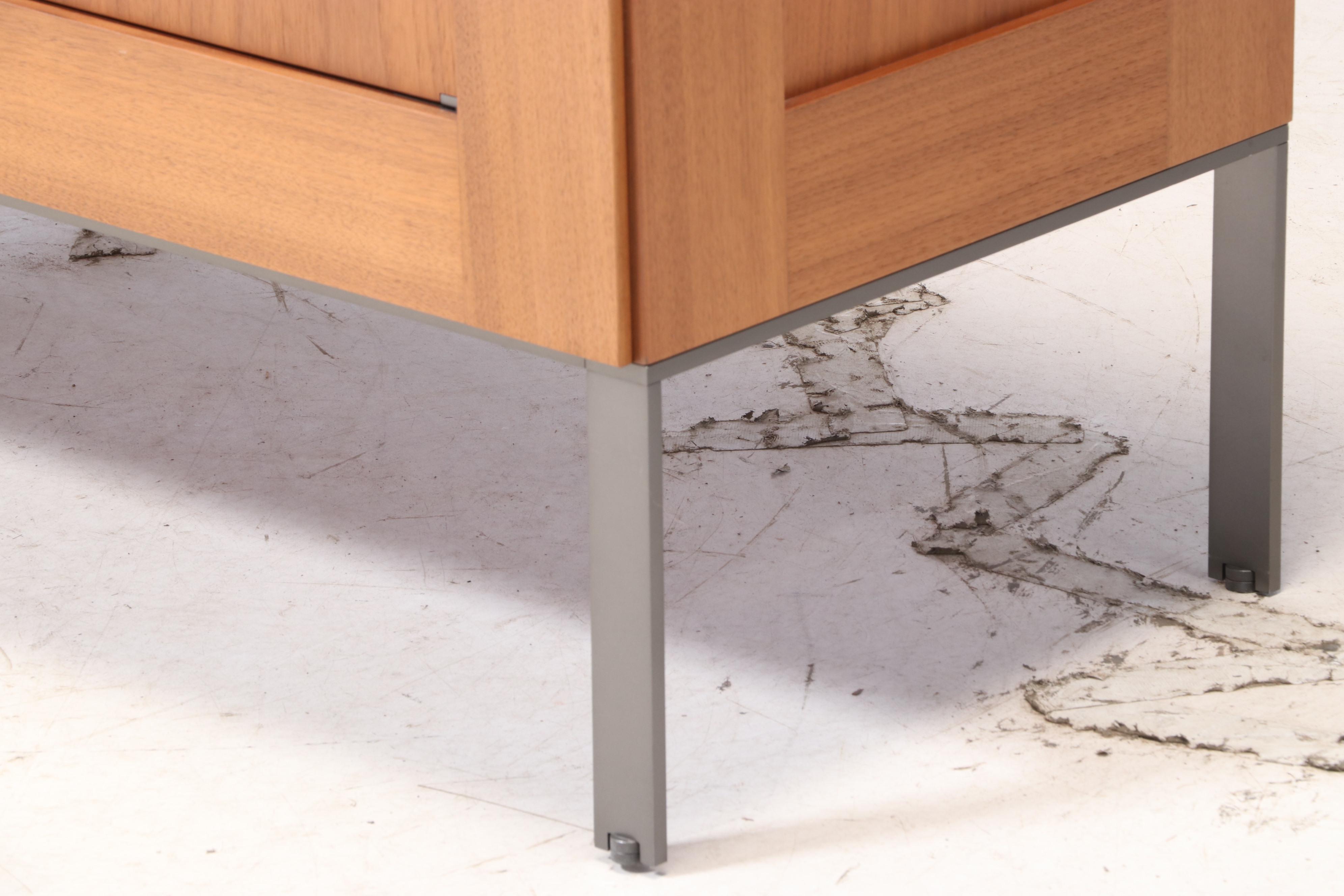 B&B Italia Modern Walnut and Lacquered Wood Credenza from the Maxalto Line