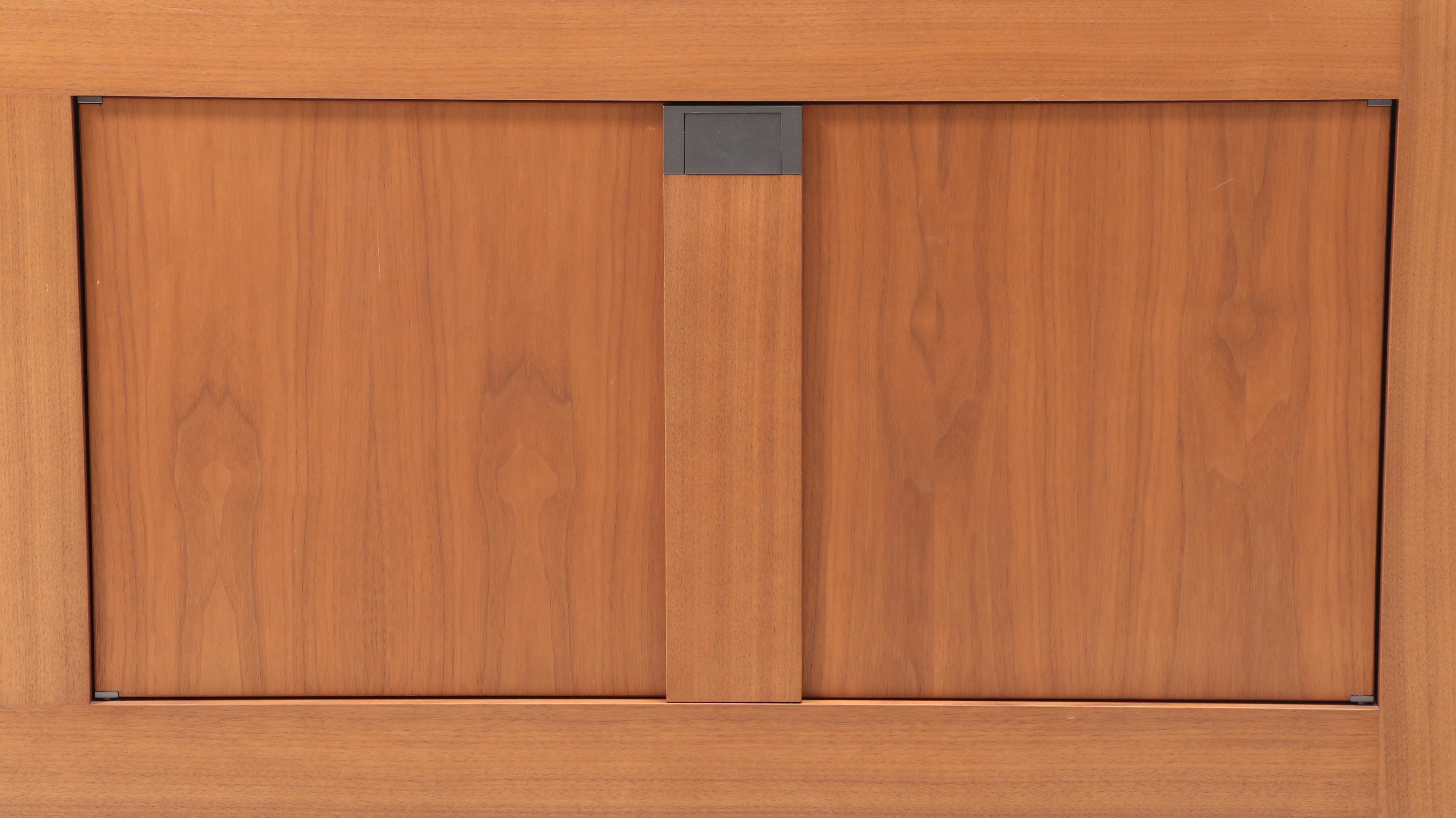 B&B Italia Modern Walnut and Lacquered Wood Credenza from the Maxalto Line