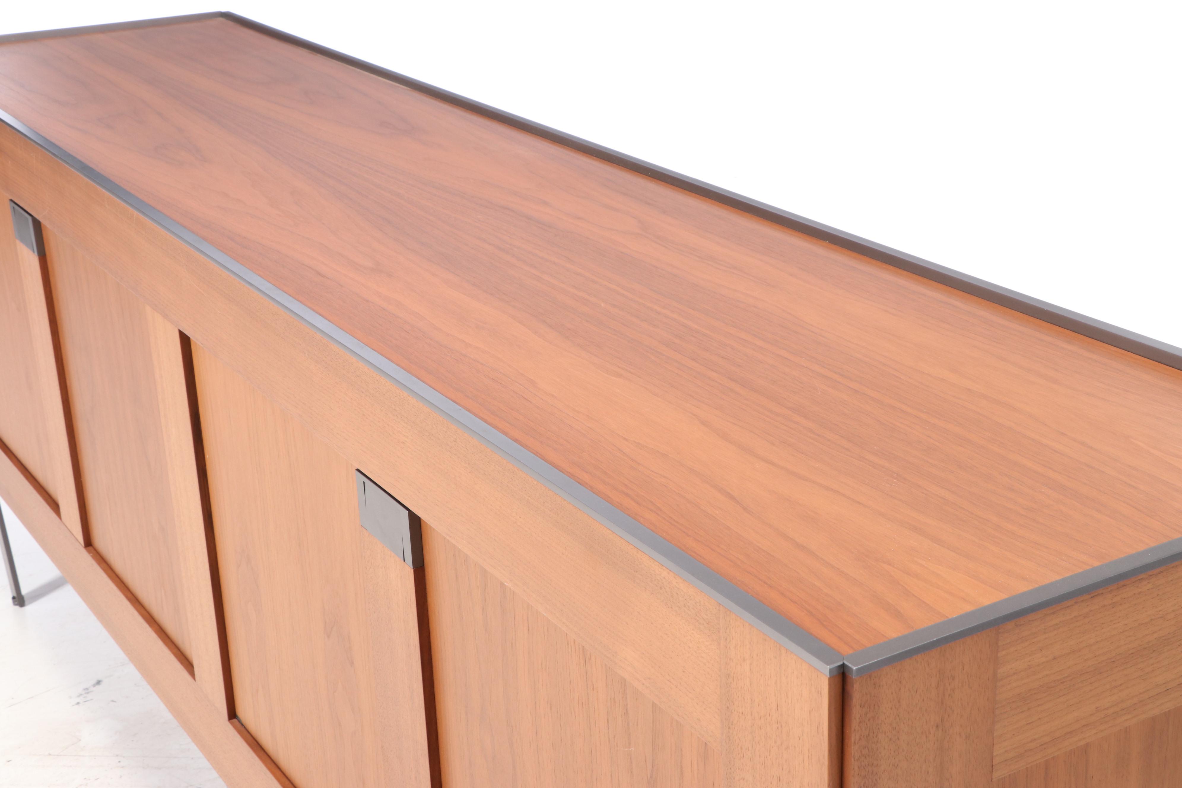 B&B Italia Modern Walnut and Lacquered Wood Credenza from the Maxalto Line