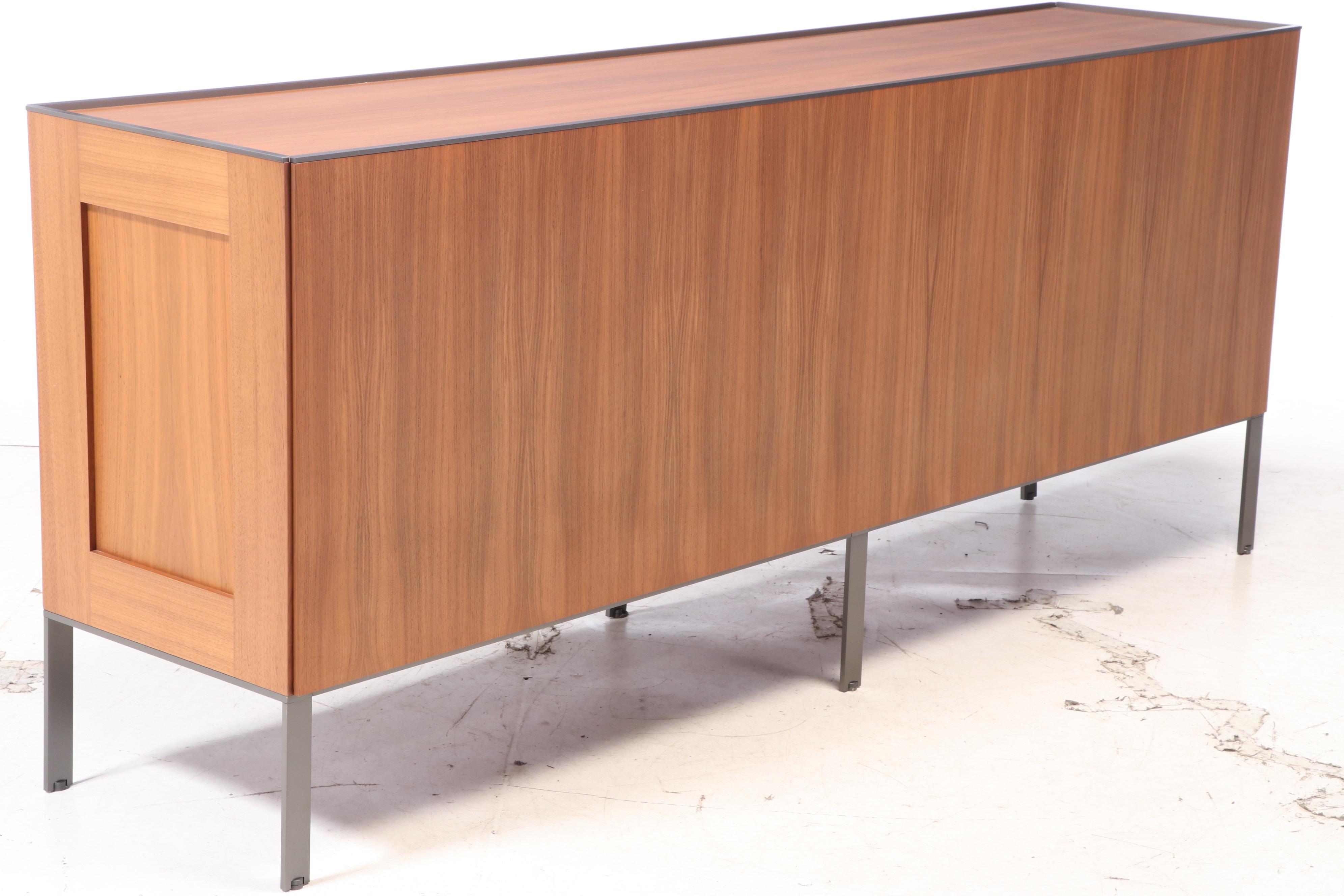 B&B Italia Modern Walnut and Lacquered Wood Credenza from the Maxalto Line