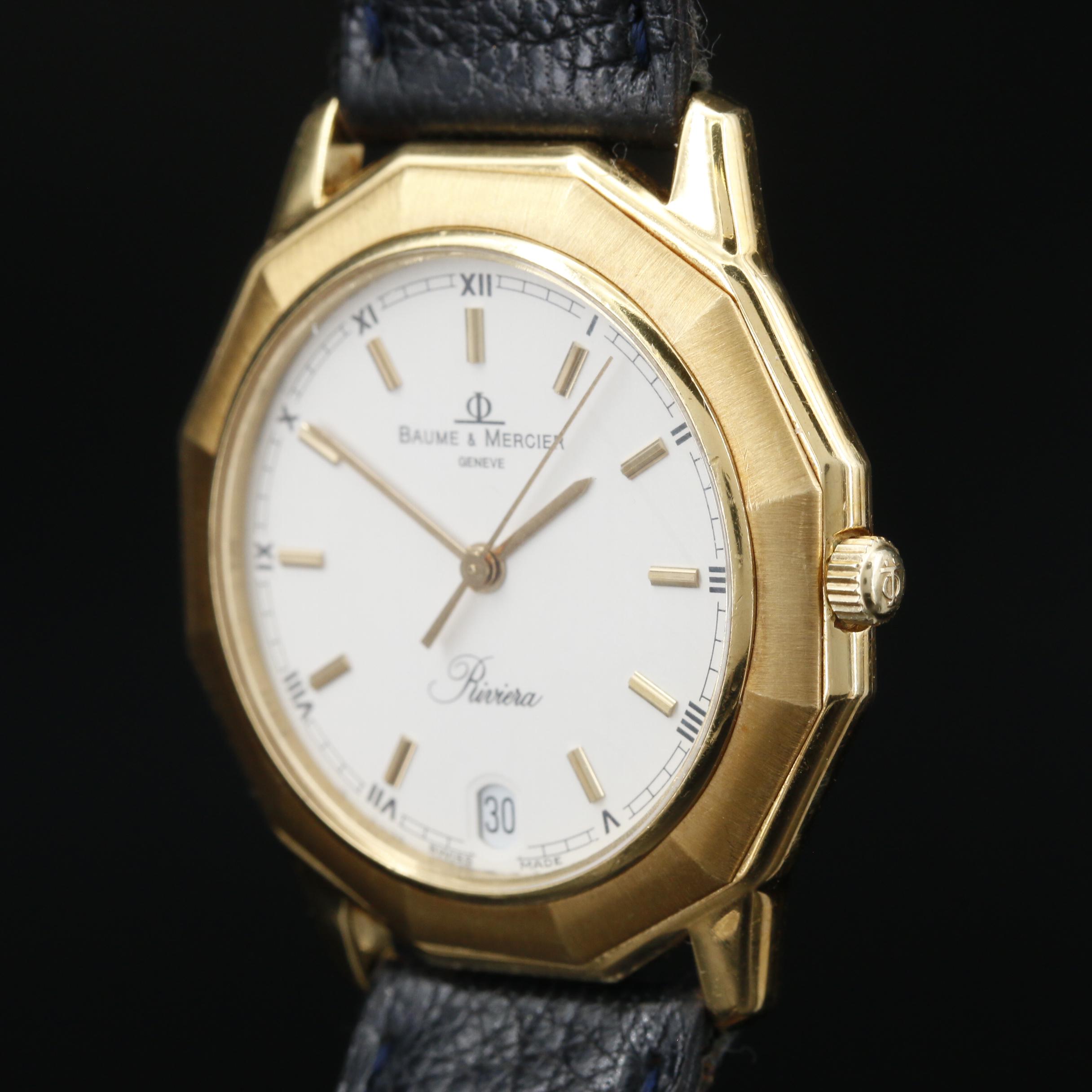 Baume & Mercier Riviera 18K Gold Quartz Watch