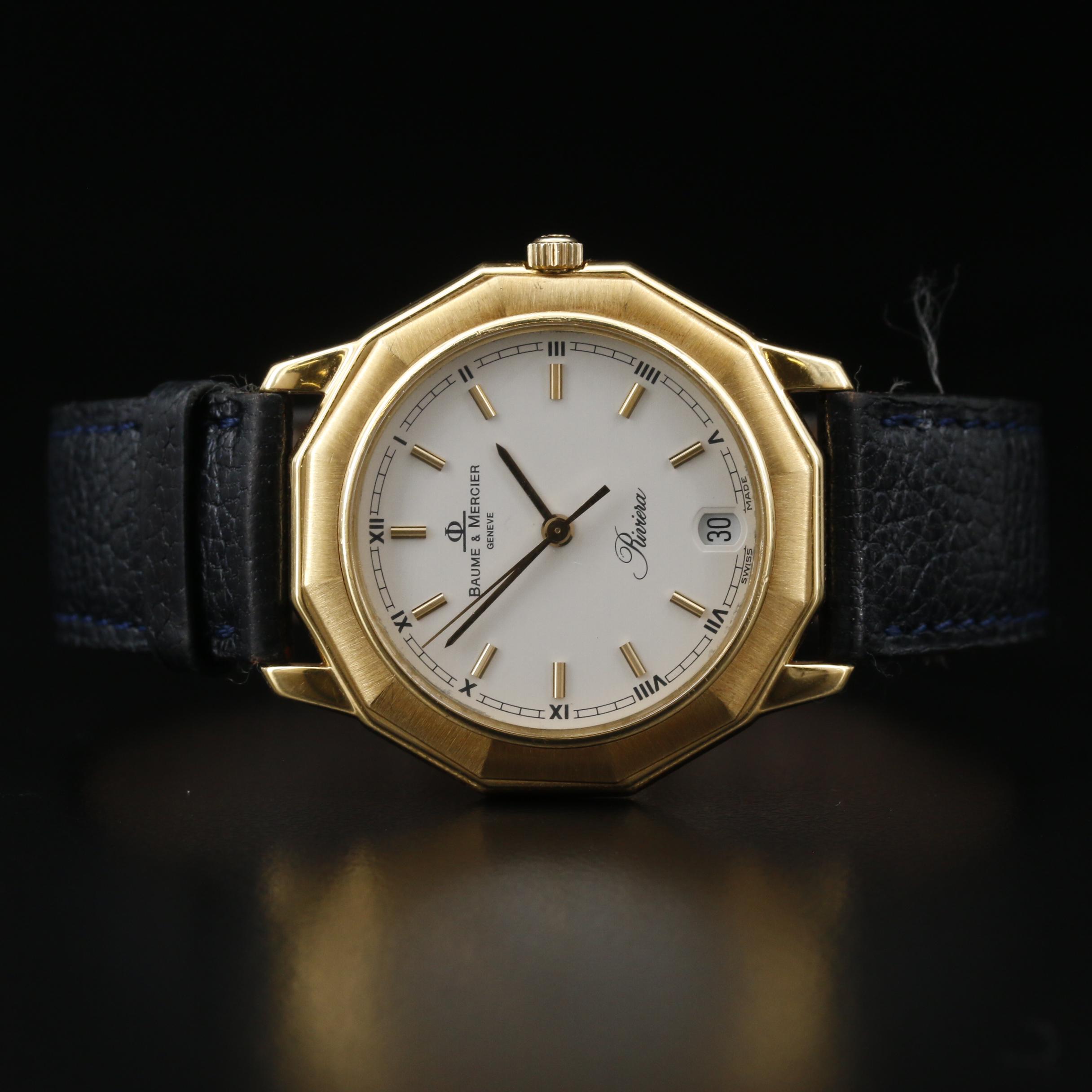 Baume & Mercier Riviera 18K Gold Quartz Watch