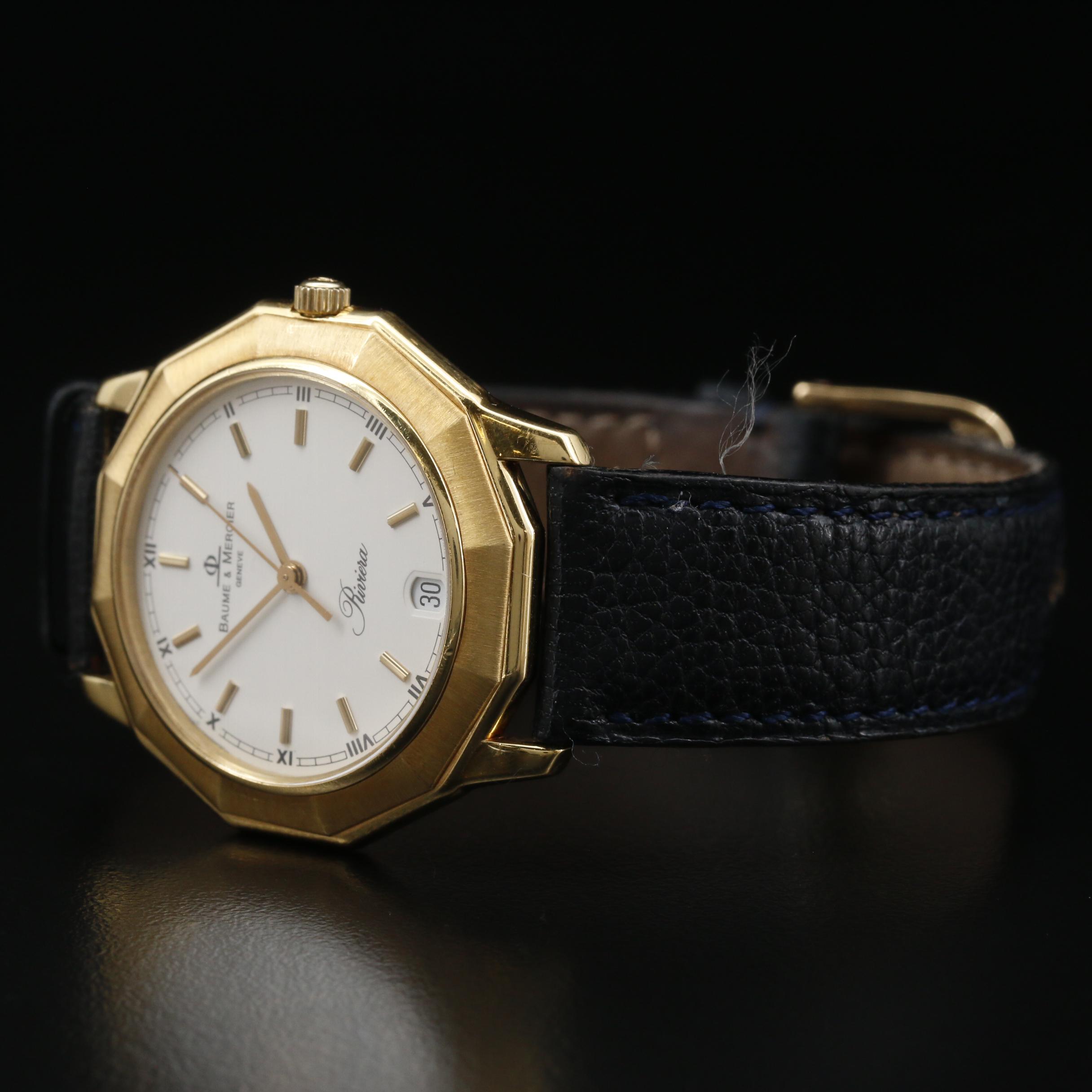 Baume & Mercier Riviera 18K Gold Quartz Watch