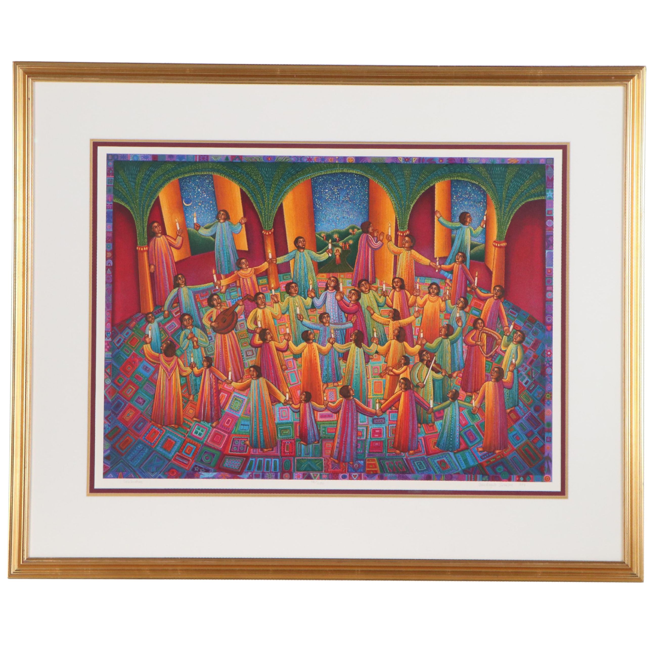 John August Swanson Serigraph "Celebration," 1997