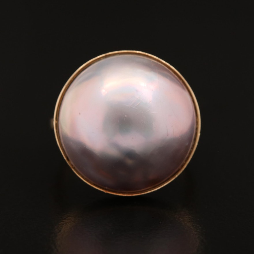 18K Mabé Pearl Ring