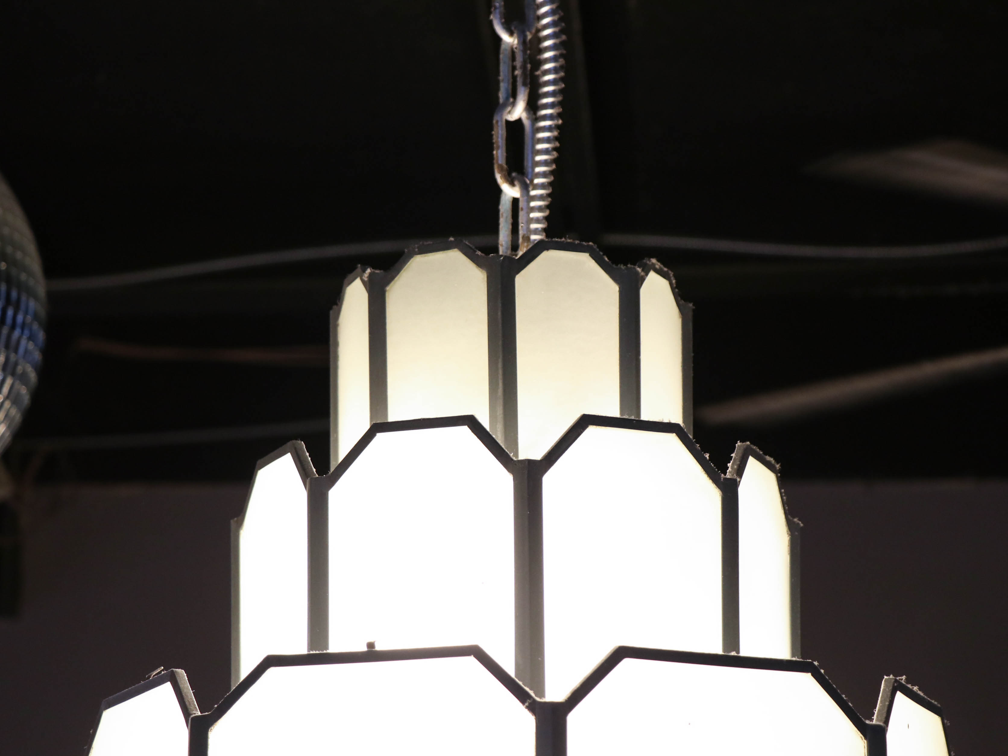 Cincinnati Union Terminal Train Station Art Deco Chandelier, 1950s