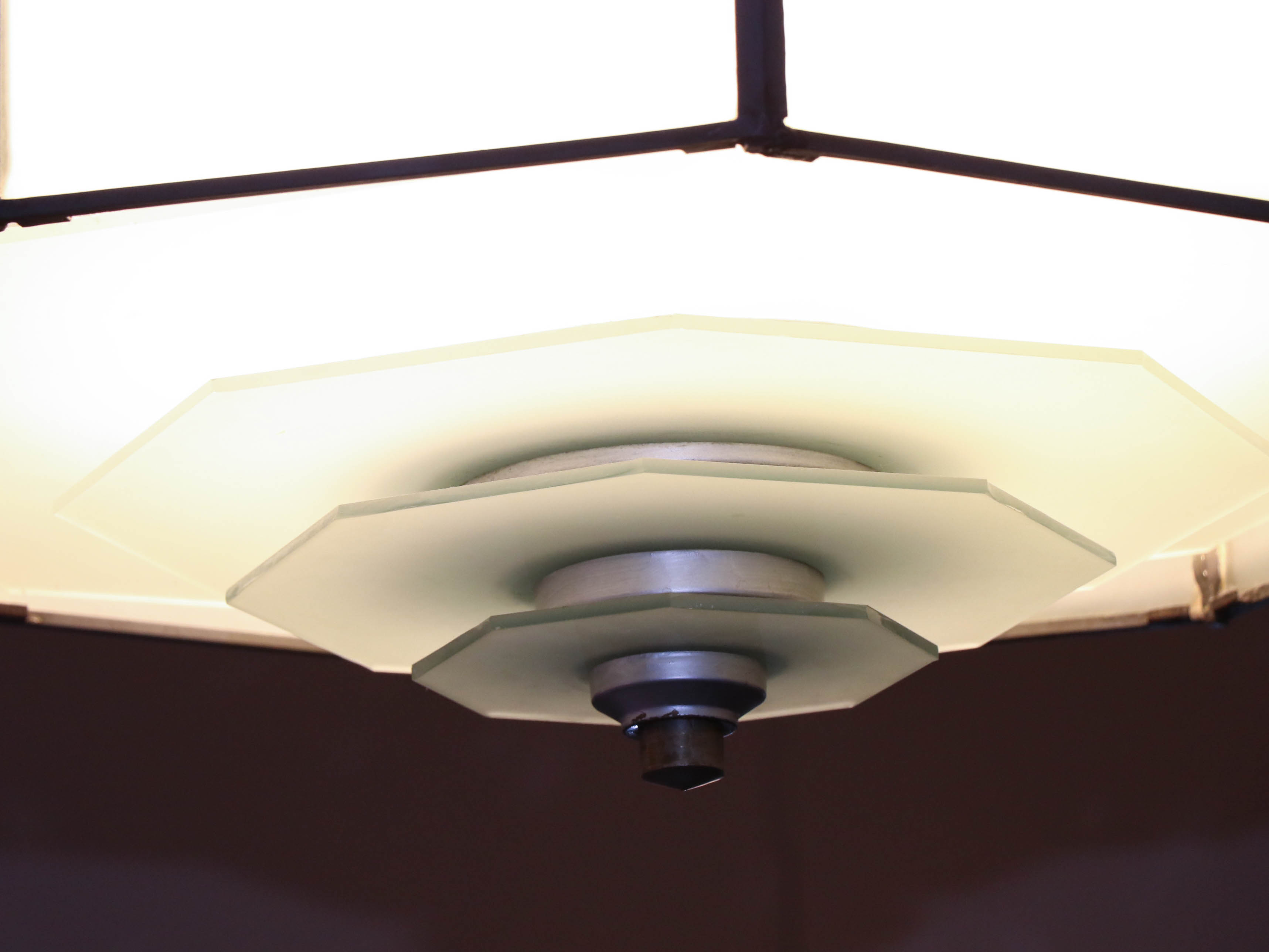 Cincinnati Union Terminal Train Station Art Deco Chandelier, 1950s