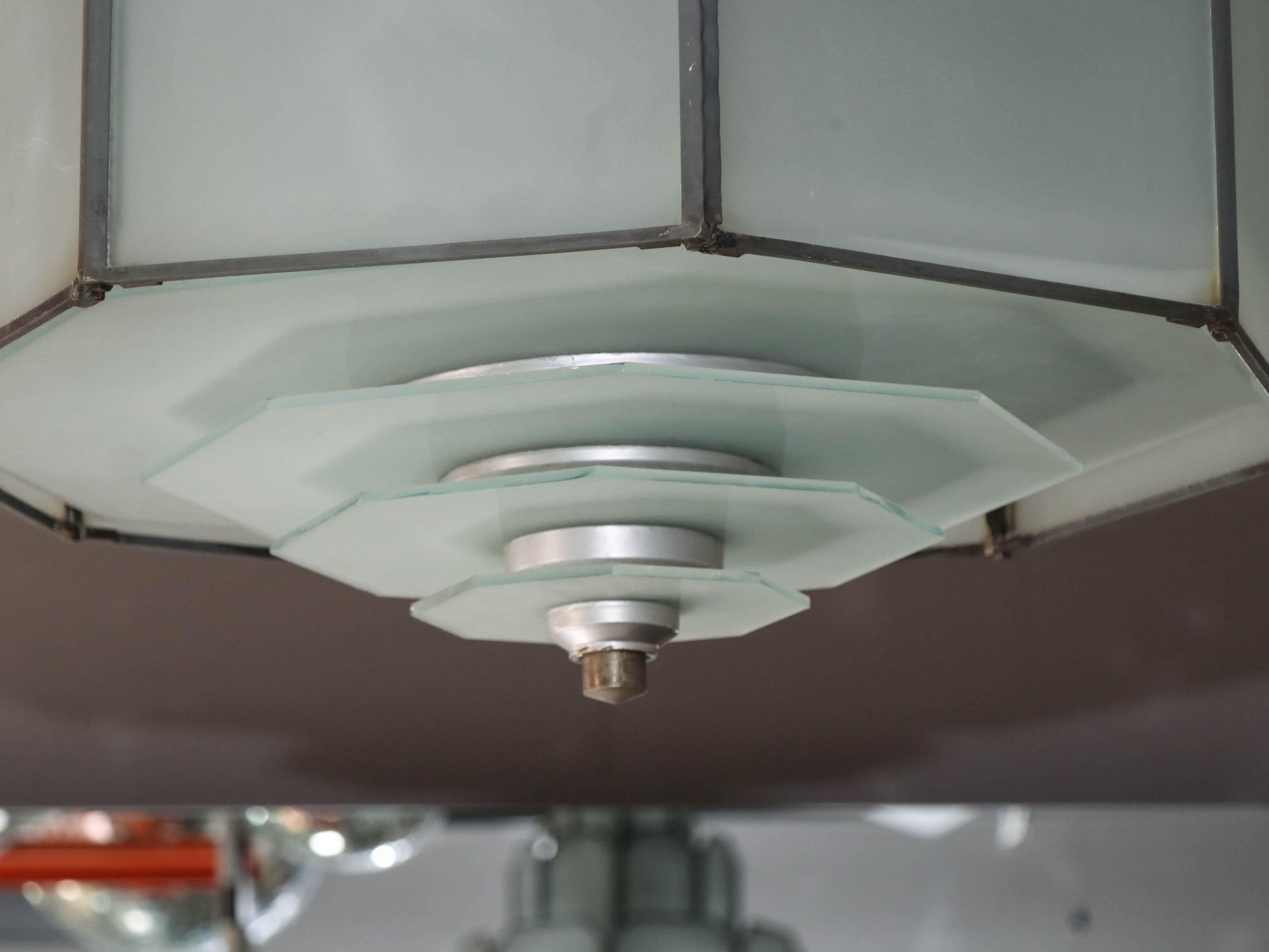 Cincinnati Union Terminal Train Station Art Deco Chandelier, 1950s