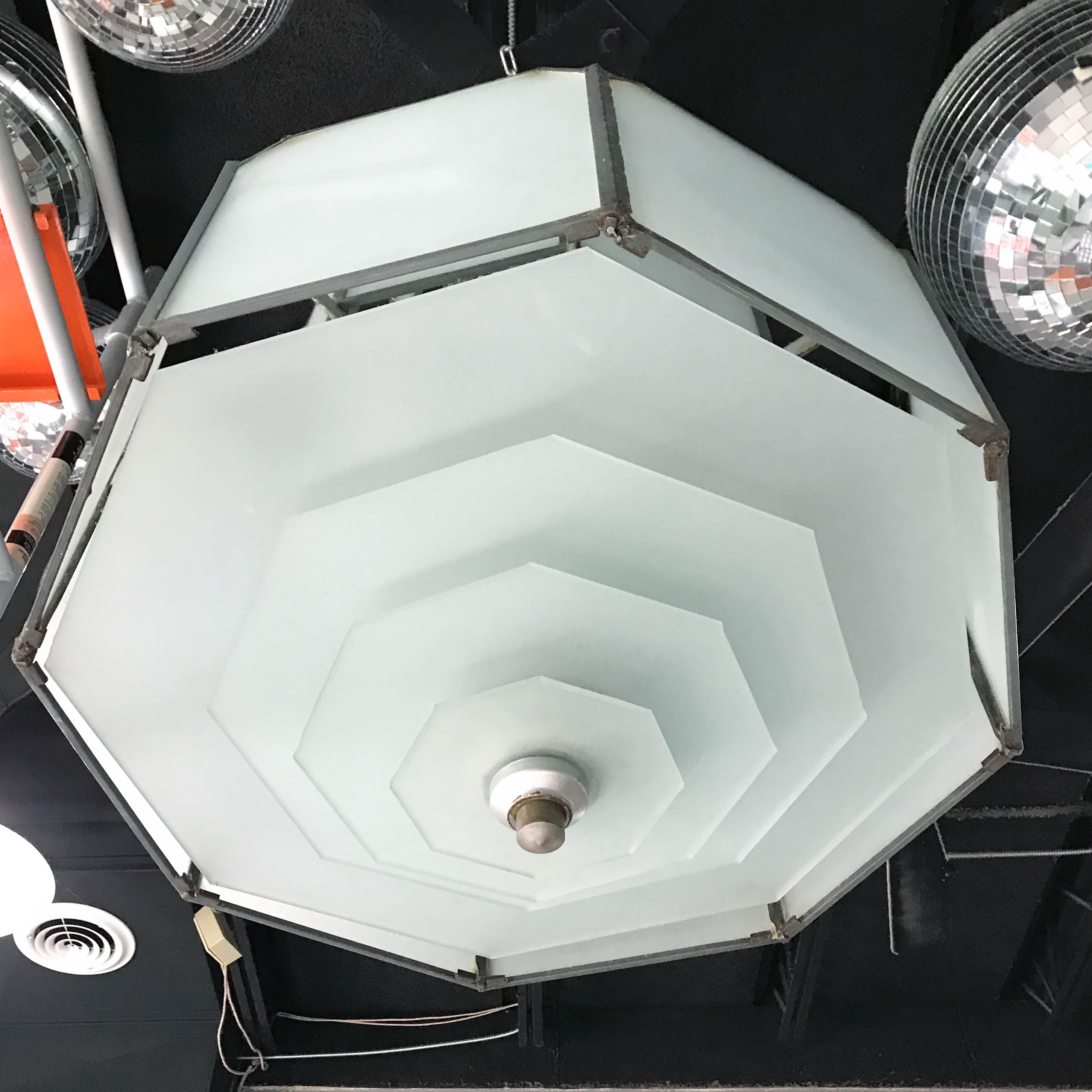 Cincinnati Union Terminal Train Station Art Deco Chandelier, 1950s