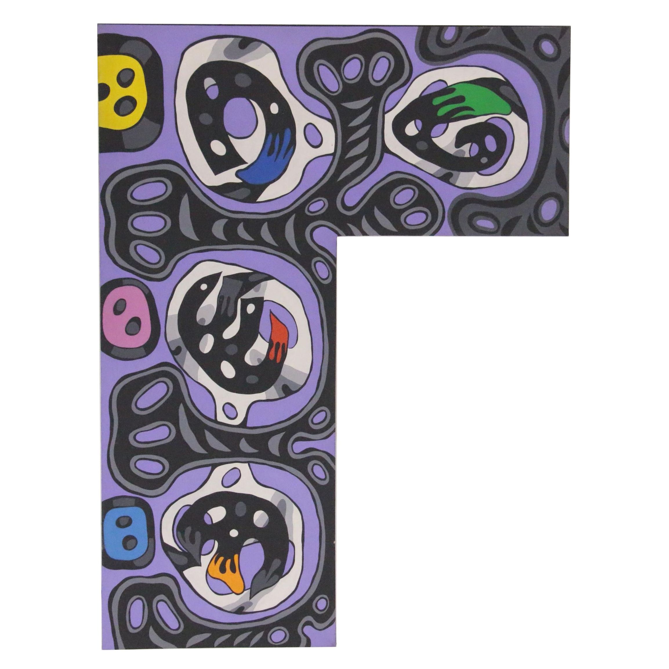 Achillo “Achi” Sullo Monumental Abstract Oil and Acrylic Painting, circa 1970