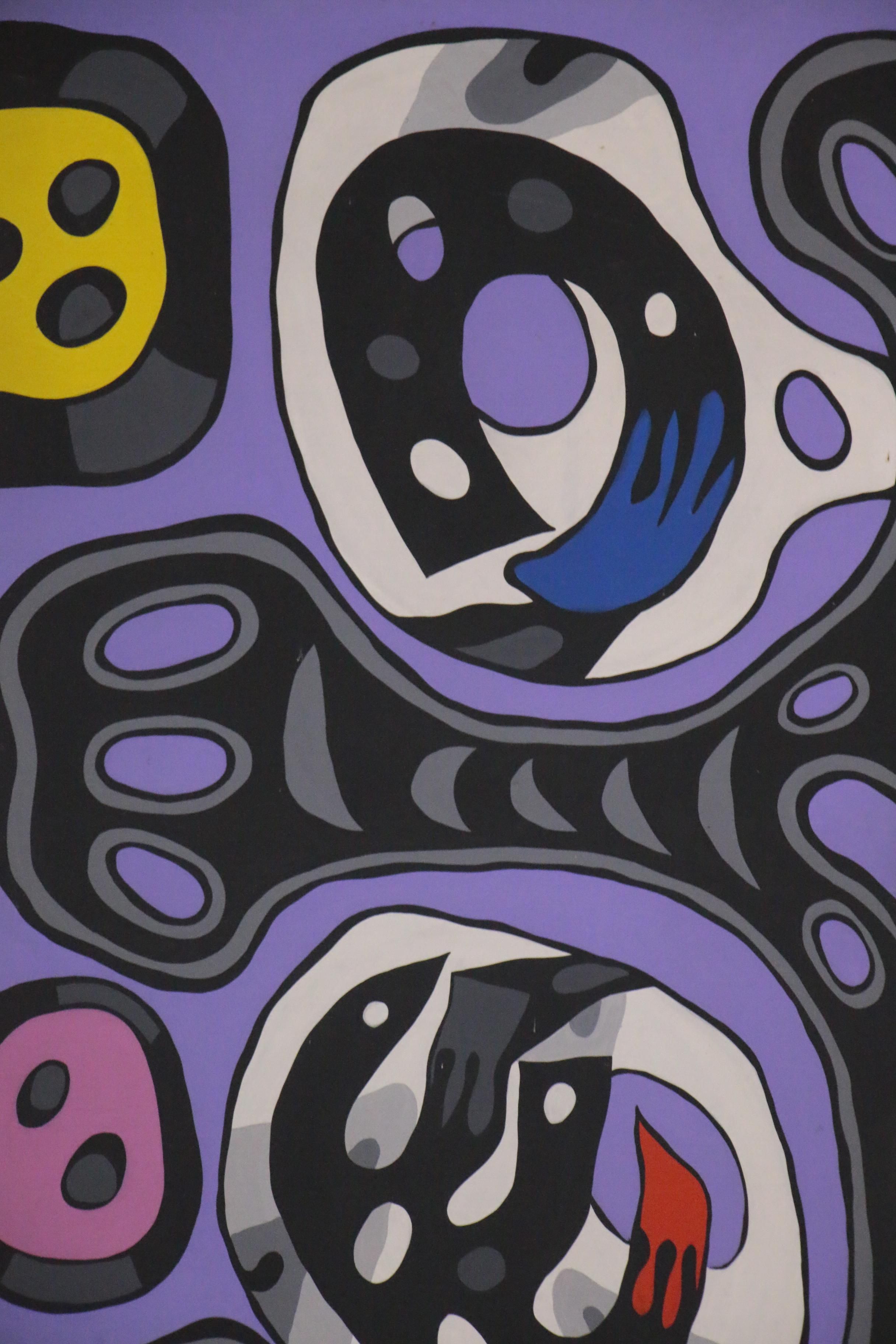 Achillo “Achi” Sullo Monumental Abstract Oil and Acrylic Painting, circa 1970