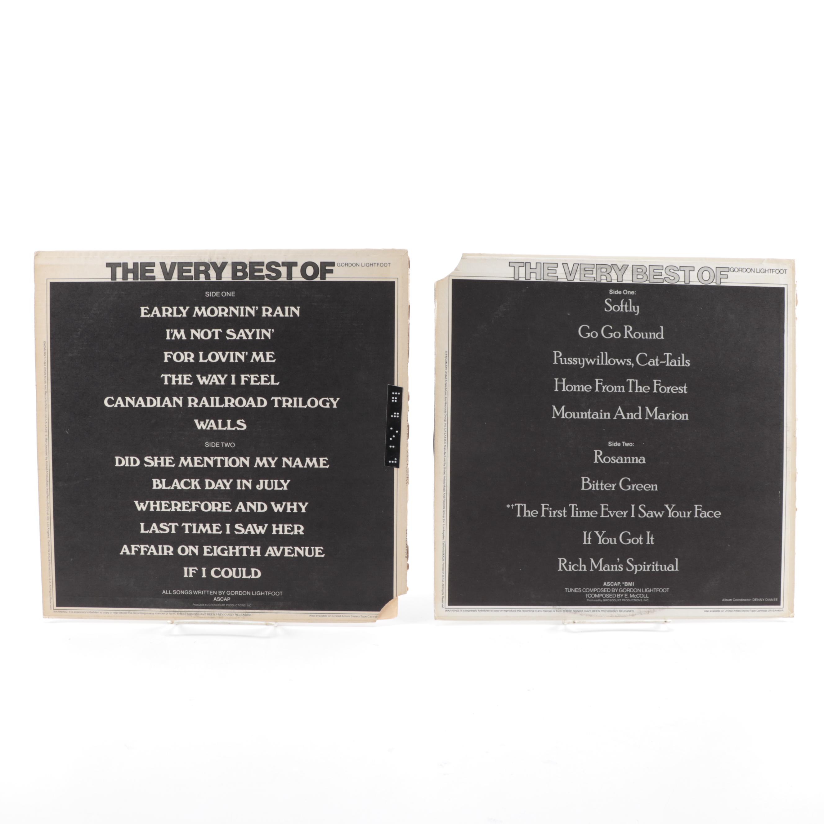 Gordon Lightfoot and Cat Stevens Records