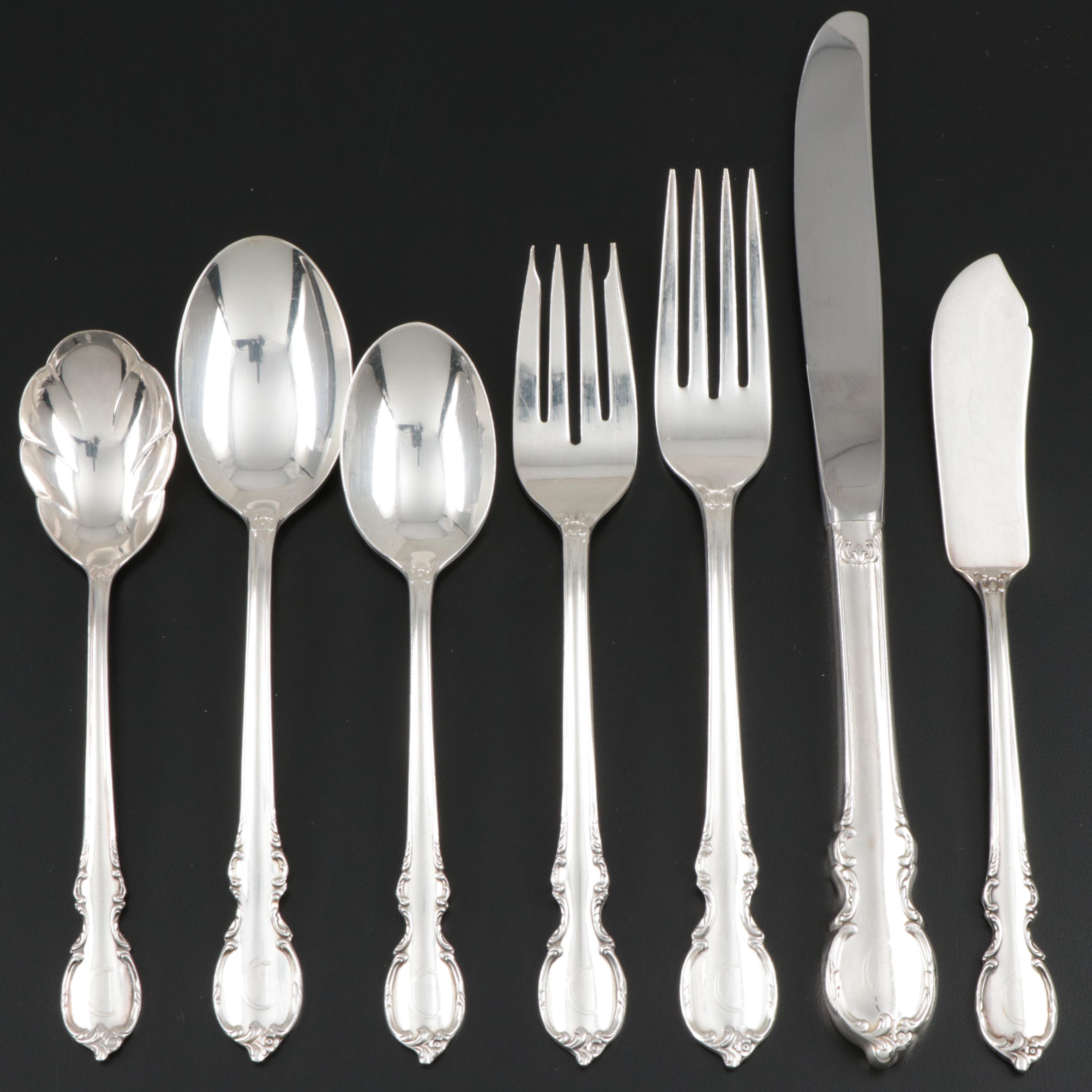 1847 Roger Bros. "Reflection" Silver Plate Flatware and Serving Utensils