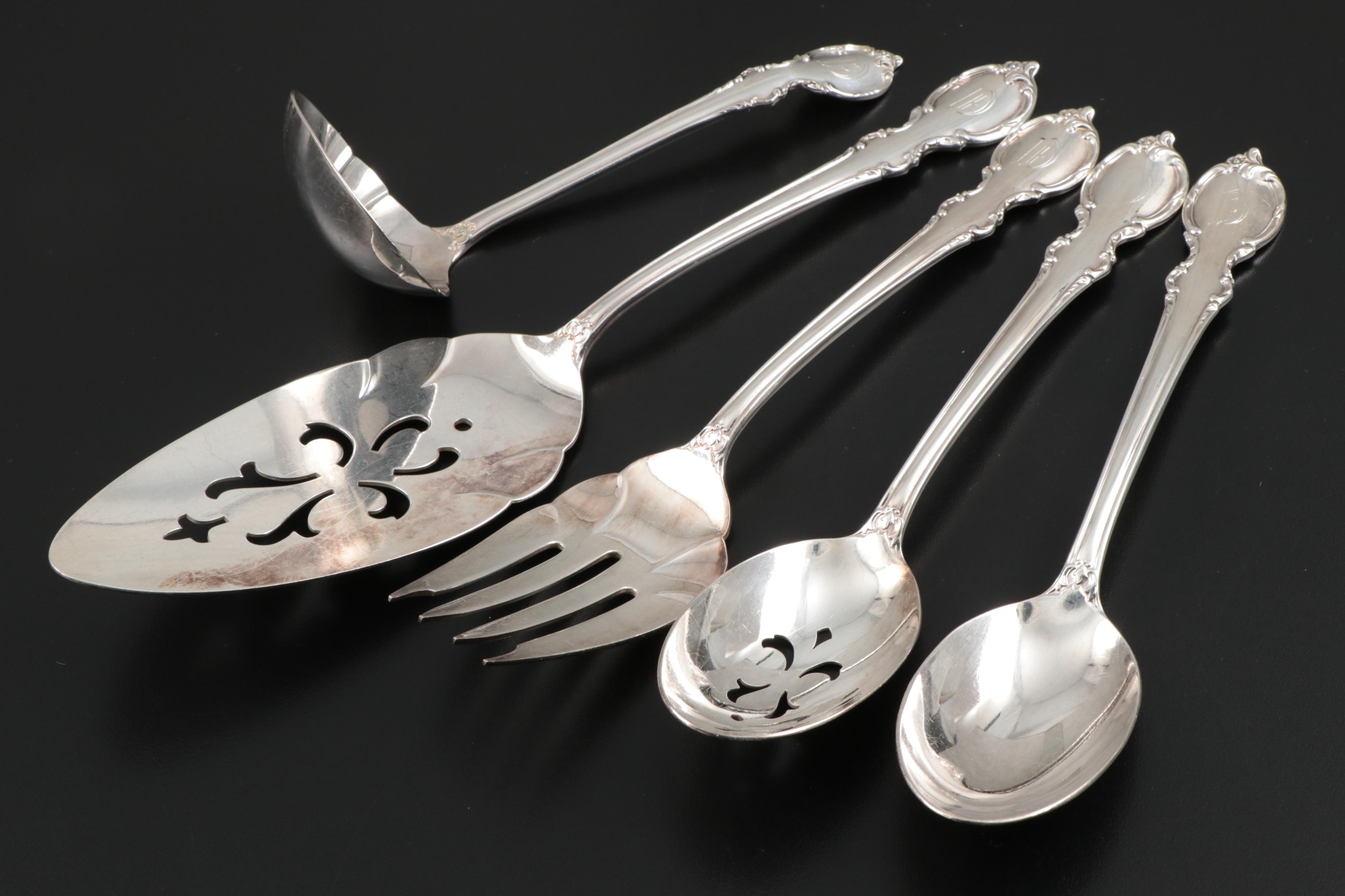 1847 Roger Bros. "Reflection" Silver Plate Flatware and Serving Utensils