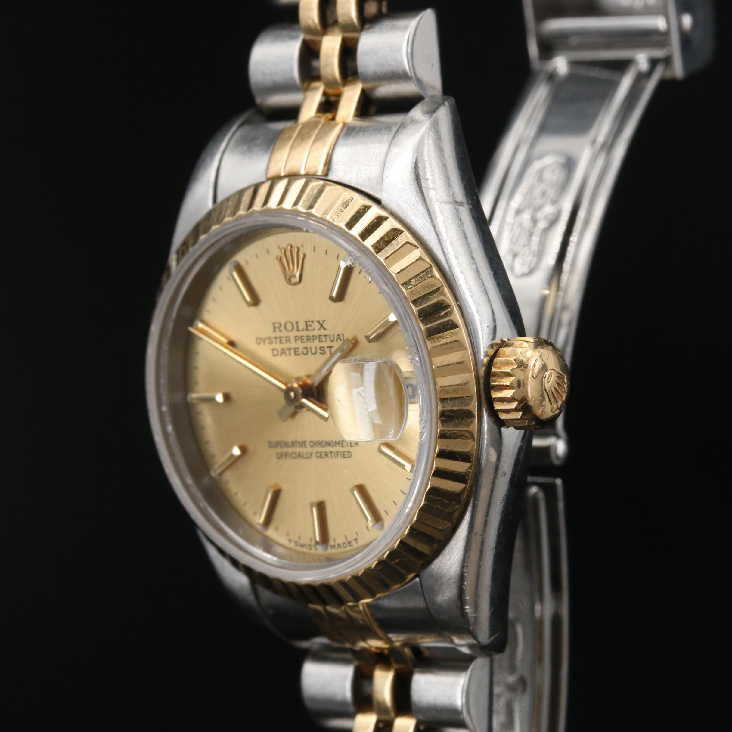 1997 Rolex Datejust 18K Gold and Stainless Steel Automatic Watch