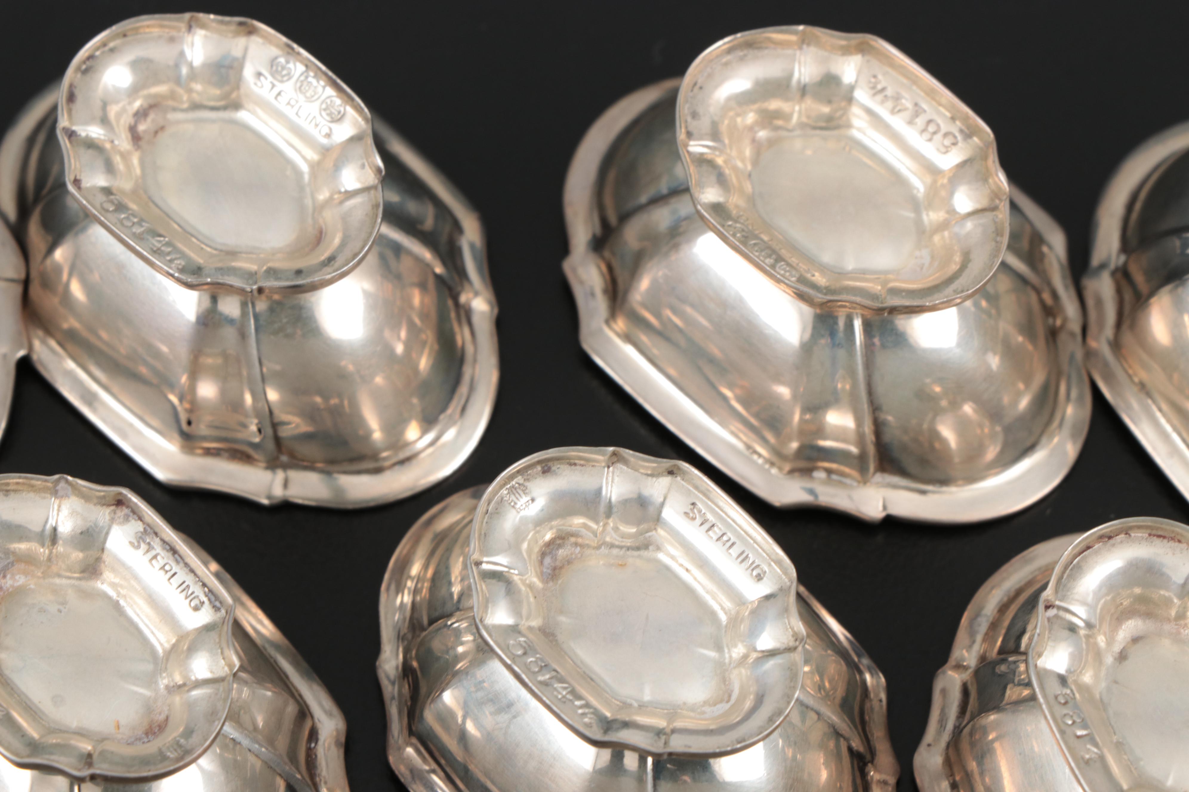 Watson Company Sterling Silver Salt Cellars, Early to Mid 20th C.