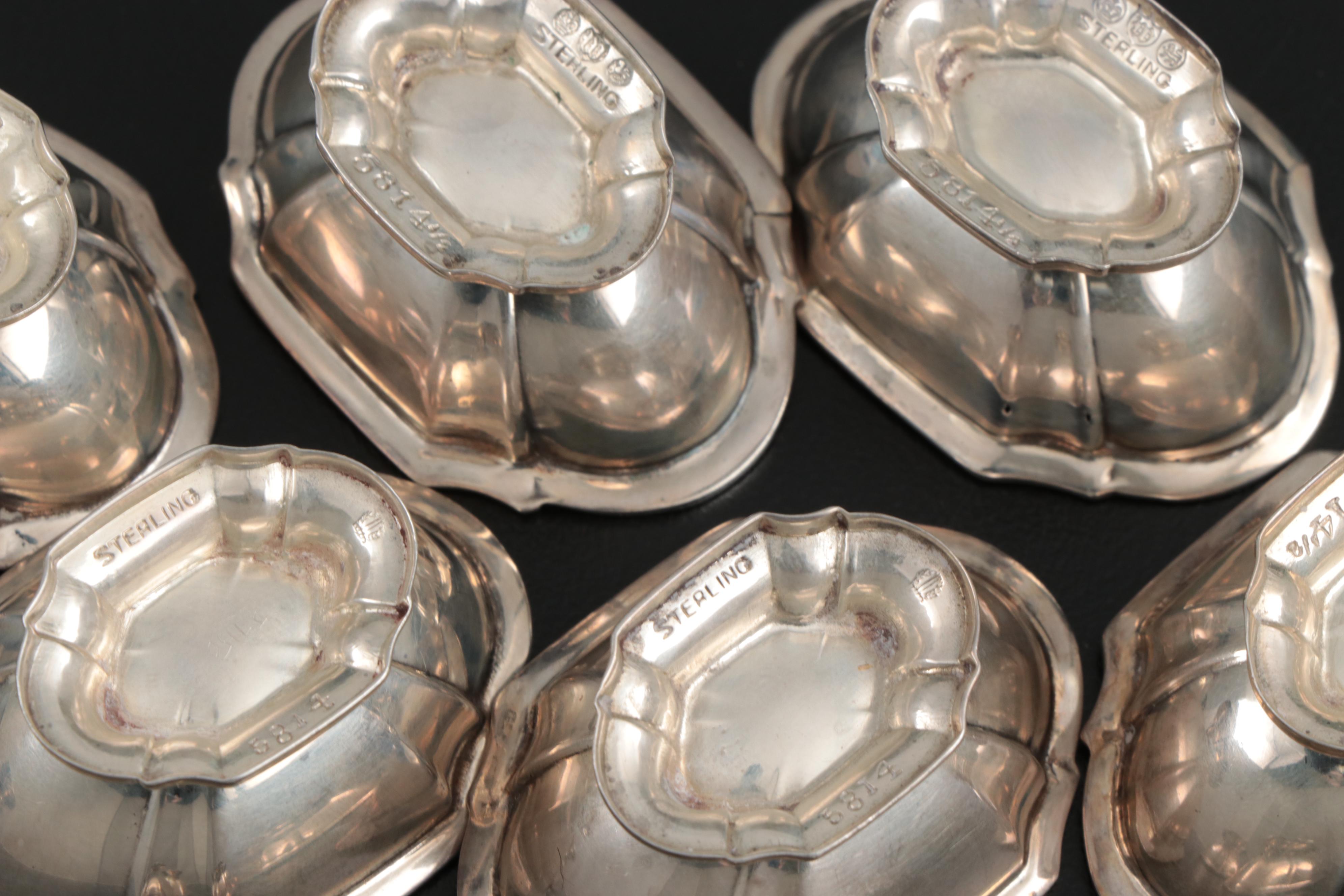 Watson Company Sterling Silver Salt Cellars, Early to Mid 20th C.