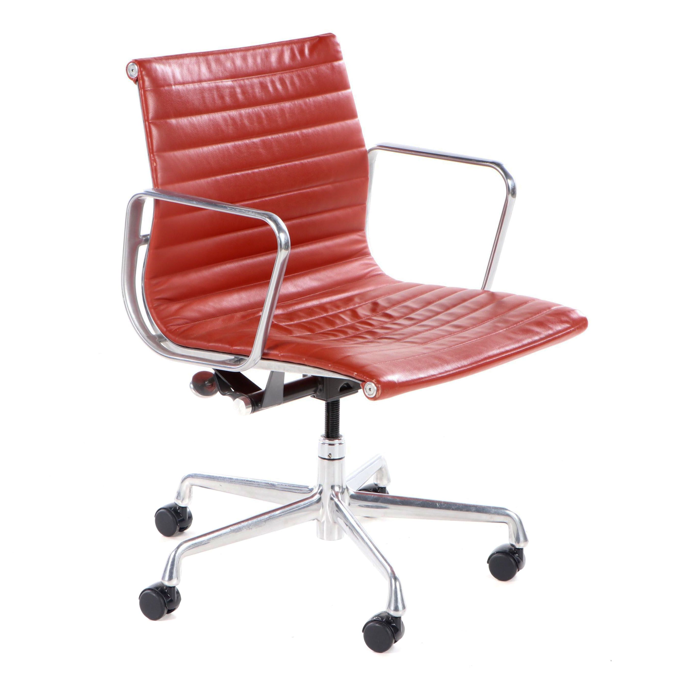 Charles Eames for Herman Miller "Aluminum Group" Leather Management Chair
