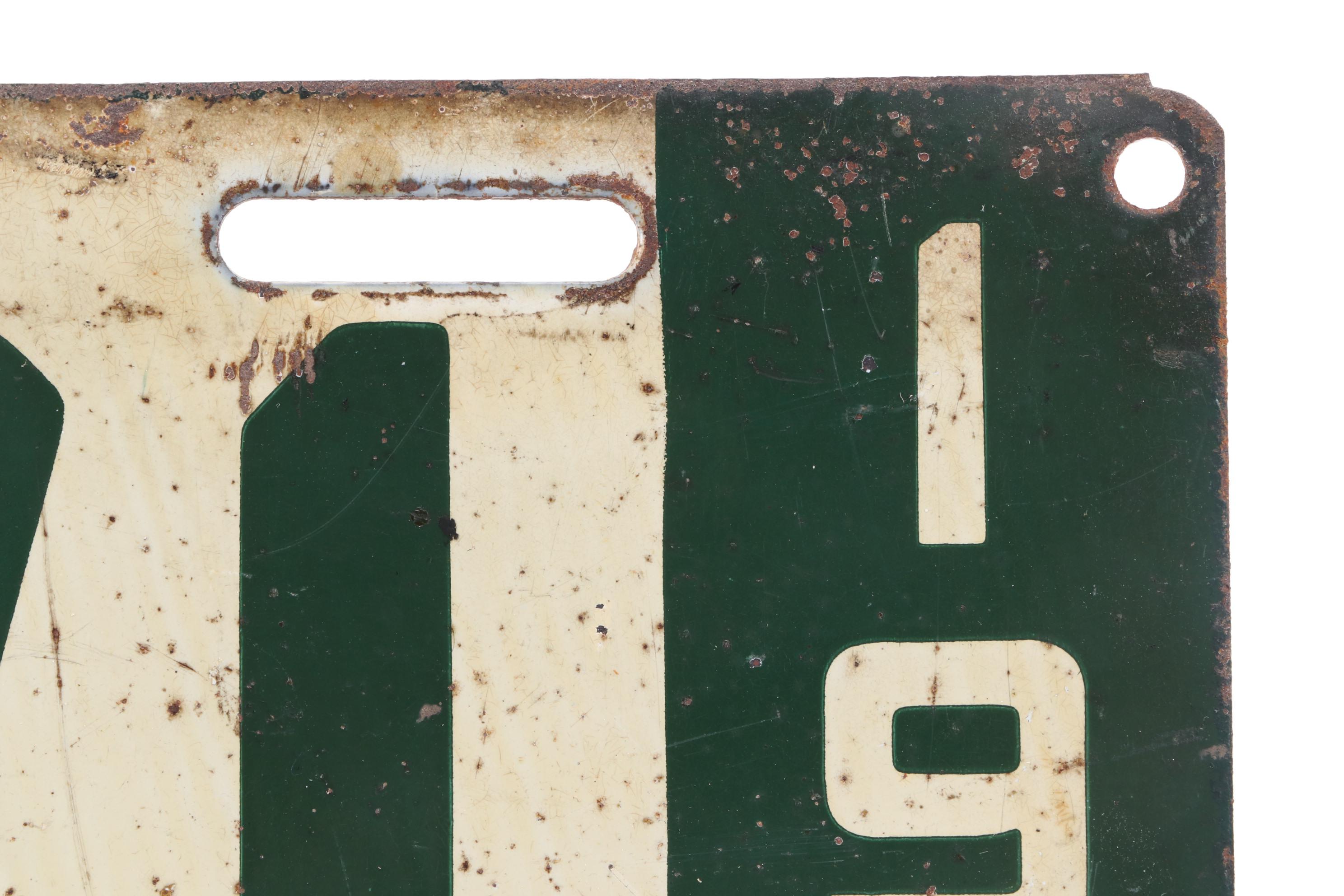 State of Ohio Porcelain Automobile License Plate, 1912
