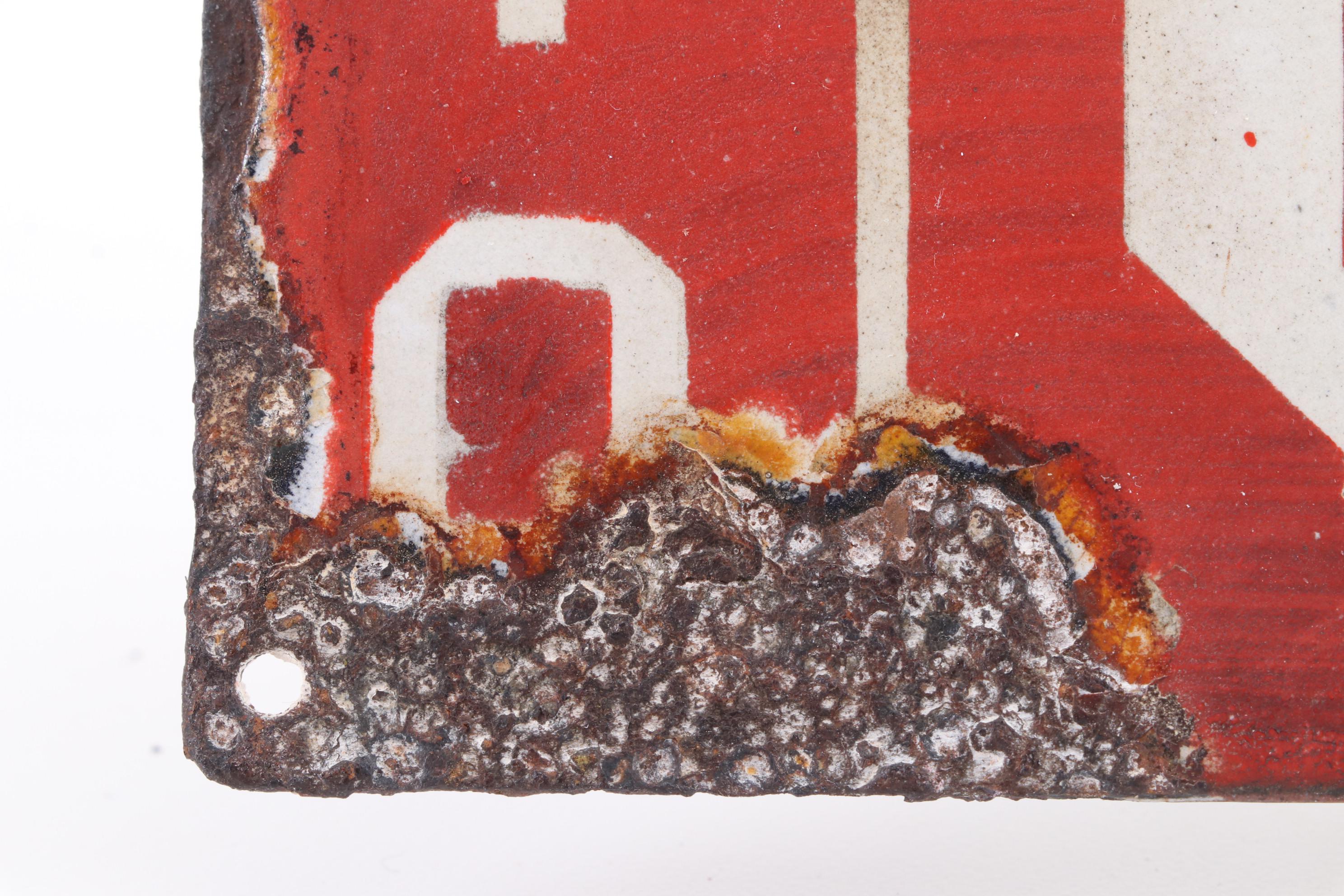 State of Ohio Porcelain Automobile License Plate, 1910