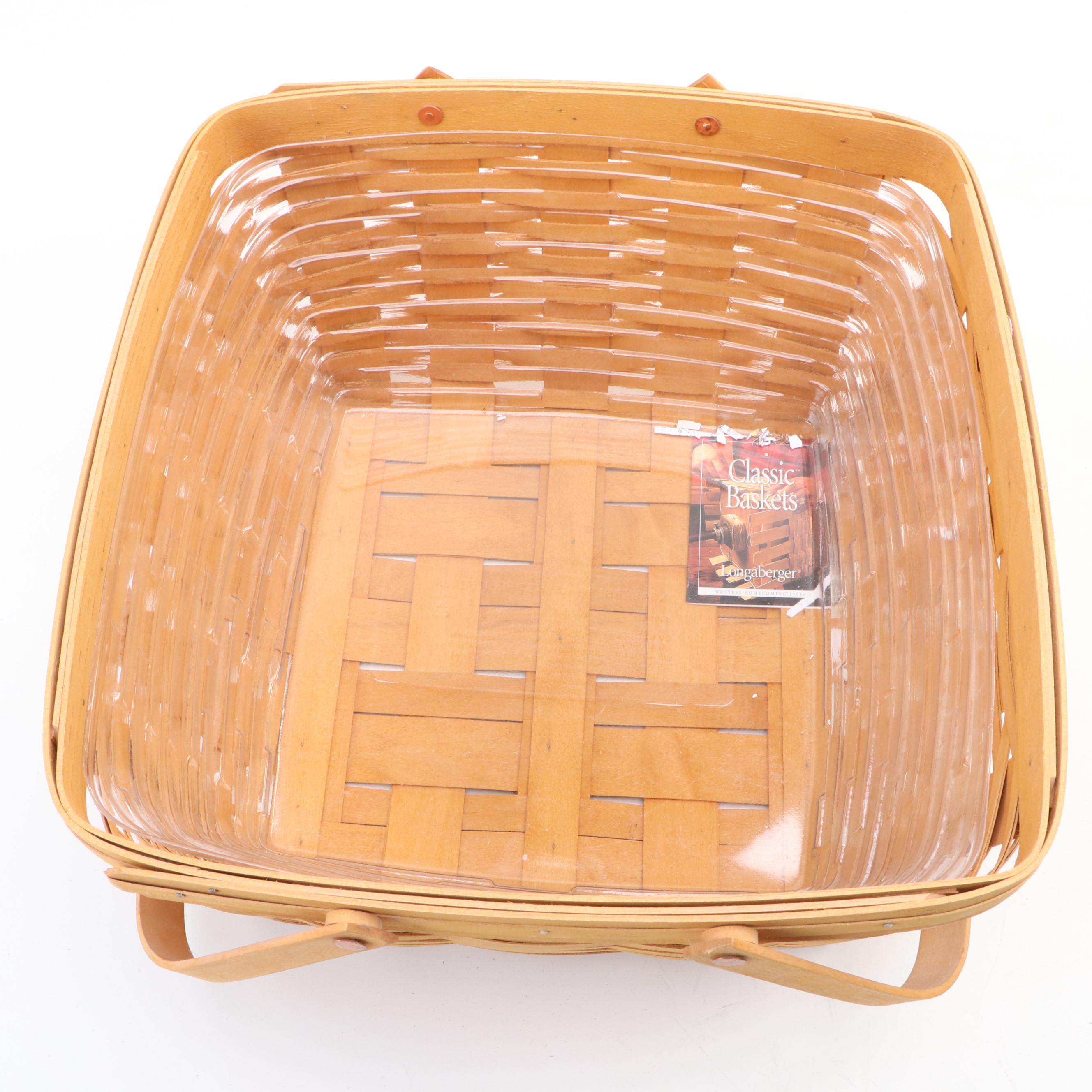 Longaberger Handwoven Baskets with Plastic Liners