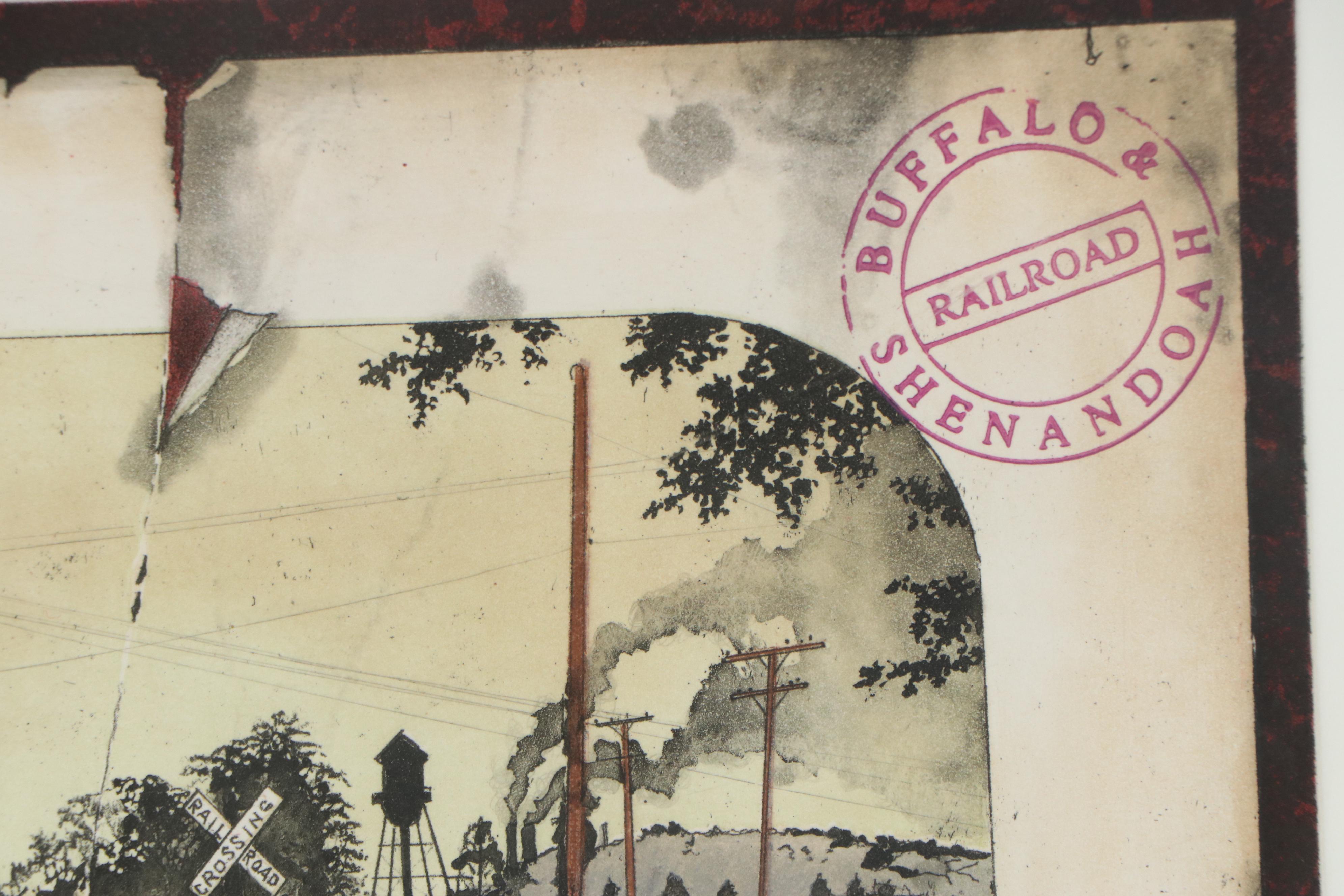 Michael Flanagan Etching "White Stone Junction," 1995