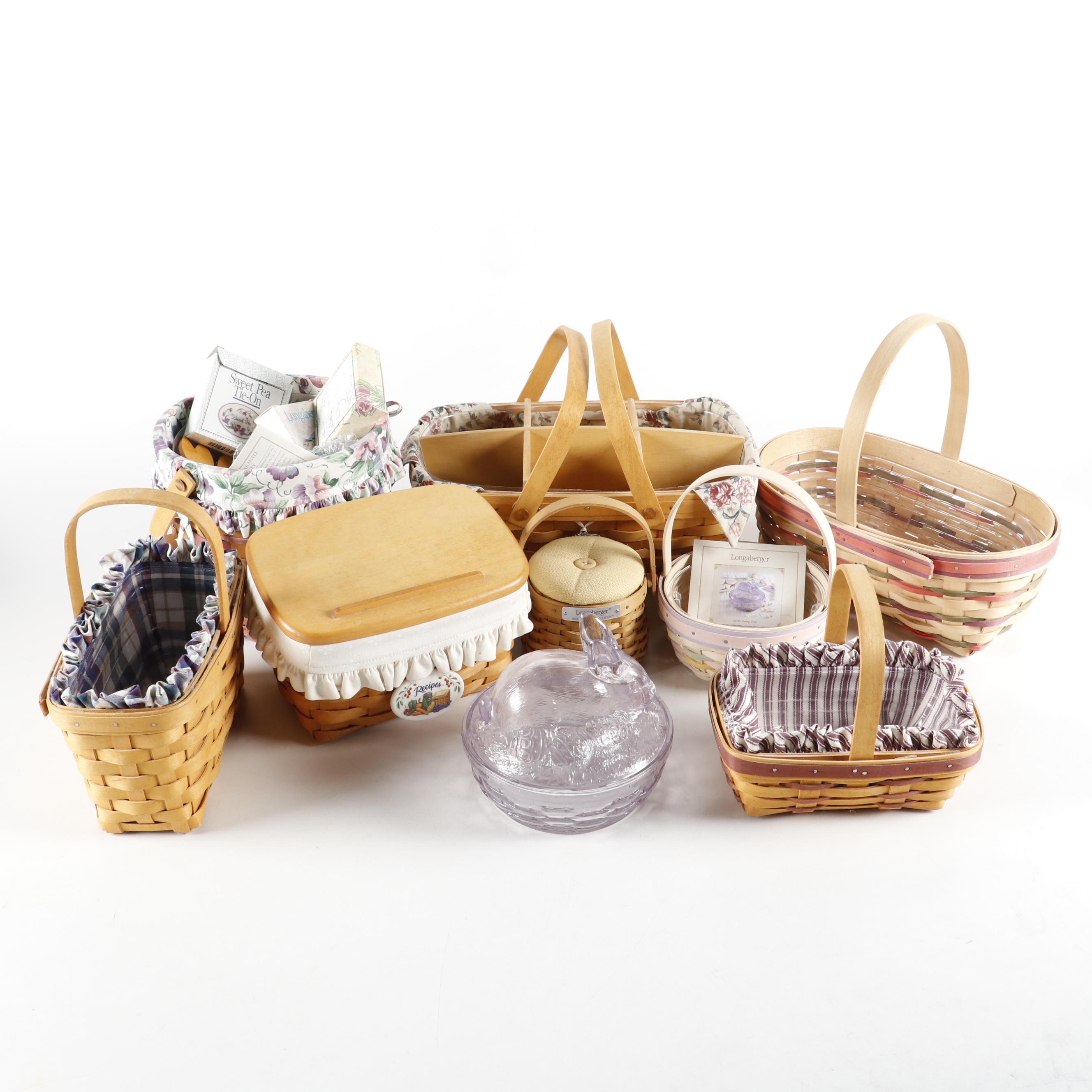 Handwoven Longaberger Easter and Spring Themed Baskets, Decorations and More