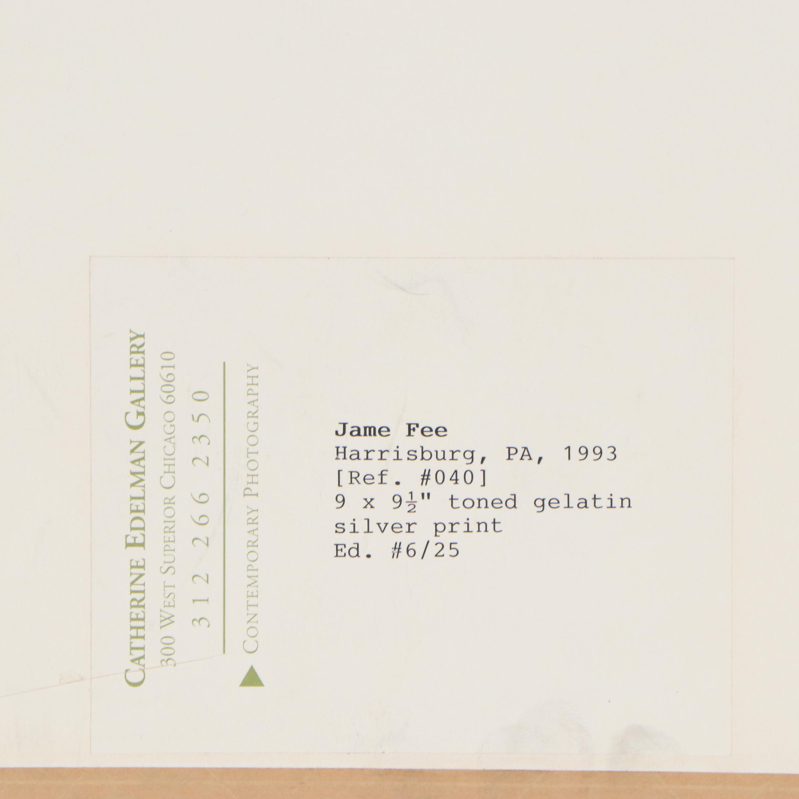 James Fee Silver Gelatin Photograph "Harrisburg, PA", 1993