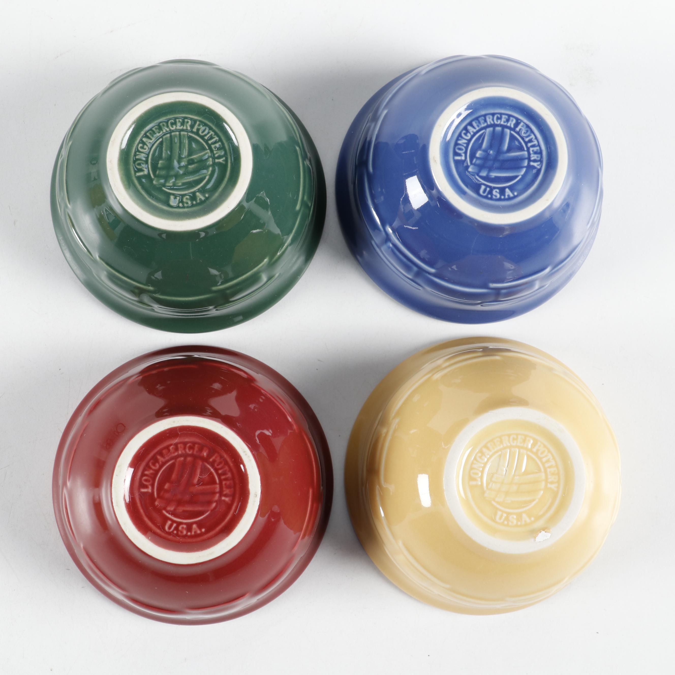 Longaberger Wrought Iron Stand with Ceramic Serveware and Wooden Baskets