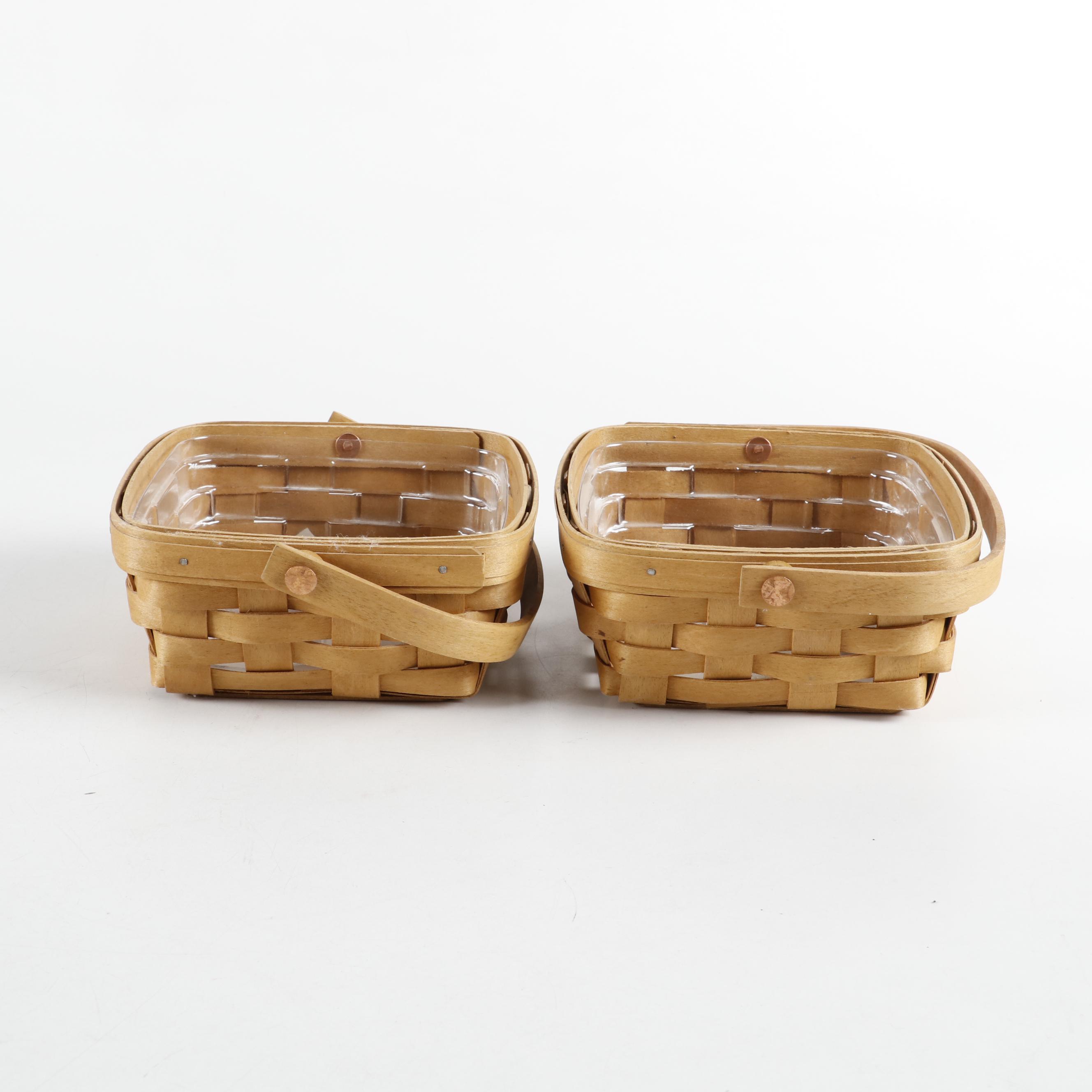 Longaberger Wrought Iron Stand with Ceramic Serveware and Wooden Baskets