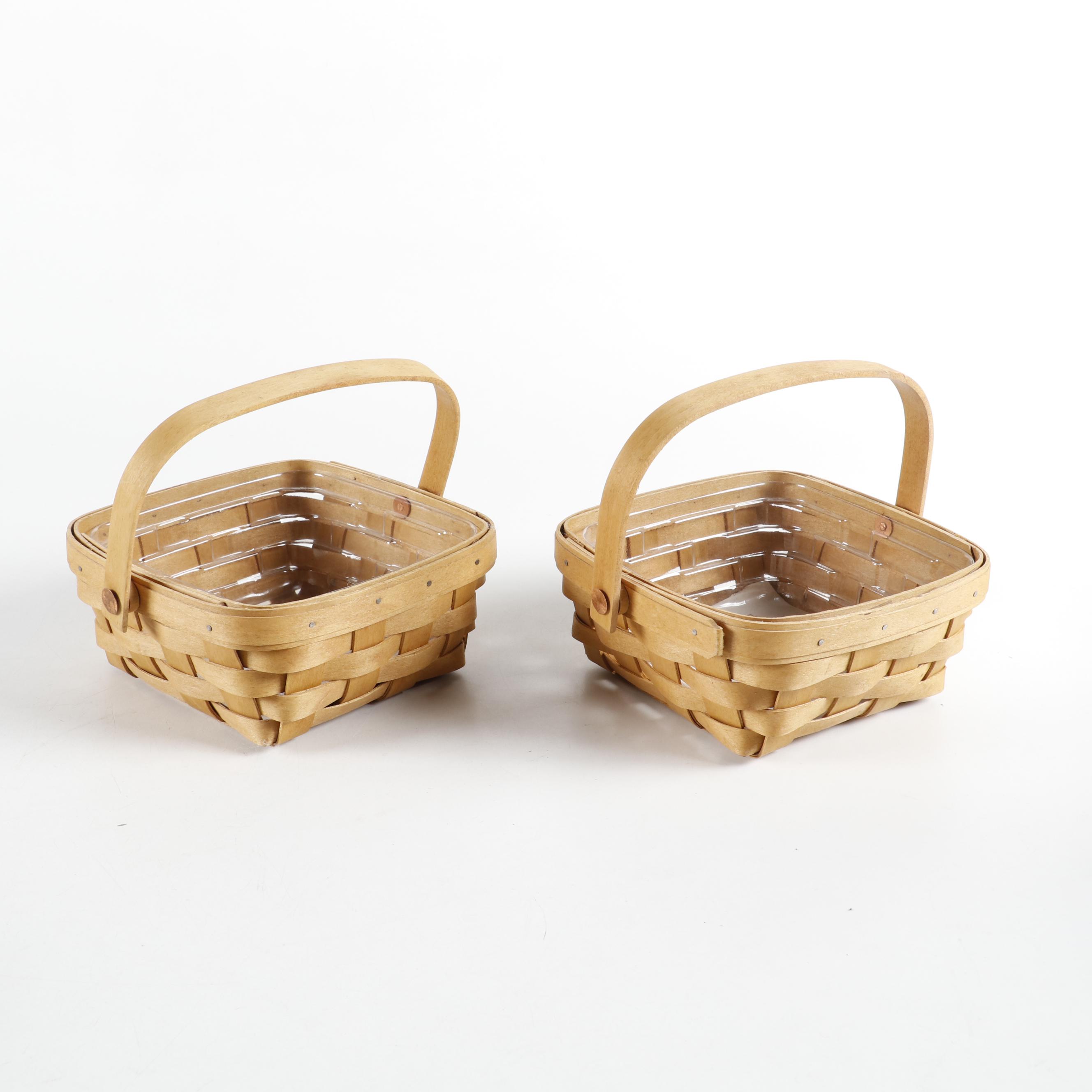Longaberger Wrought Iron Stand with Ceramic Serveware and Wooden Baskets