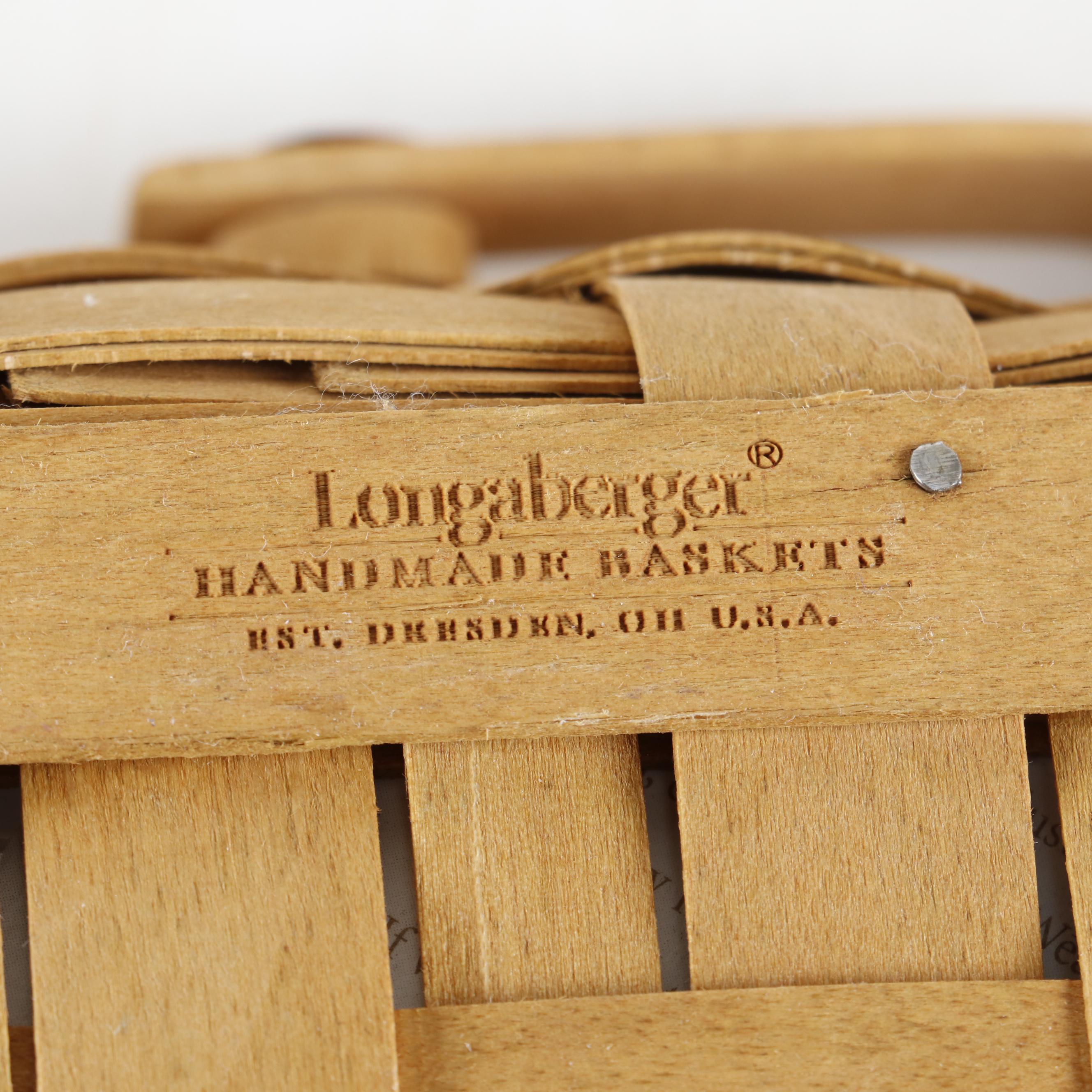 Longaberger Wrought Iron Stand with Ceramic Serveware and Wooden Baskets