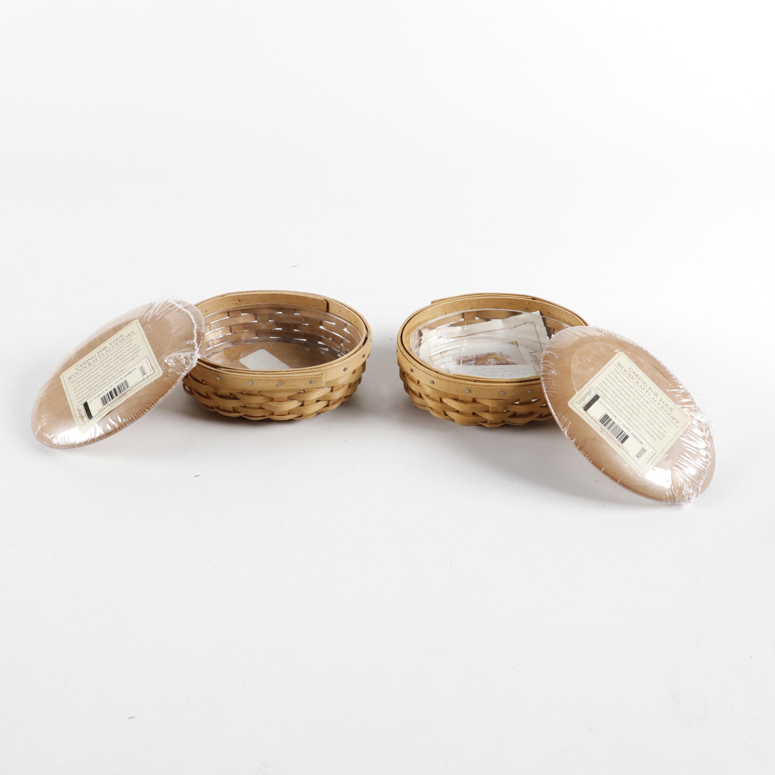 Longaberger Wrought Iron Stand with Ceramic Serveware and Wooden Baskets