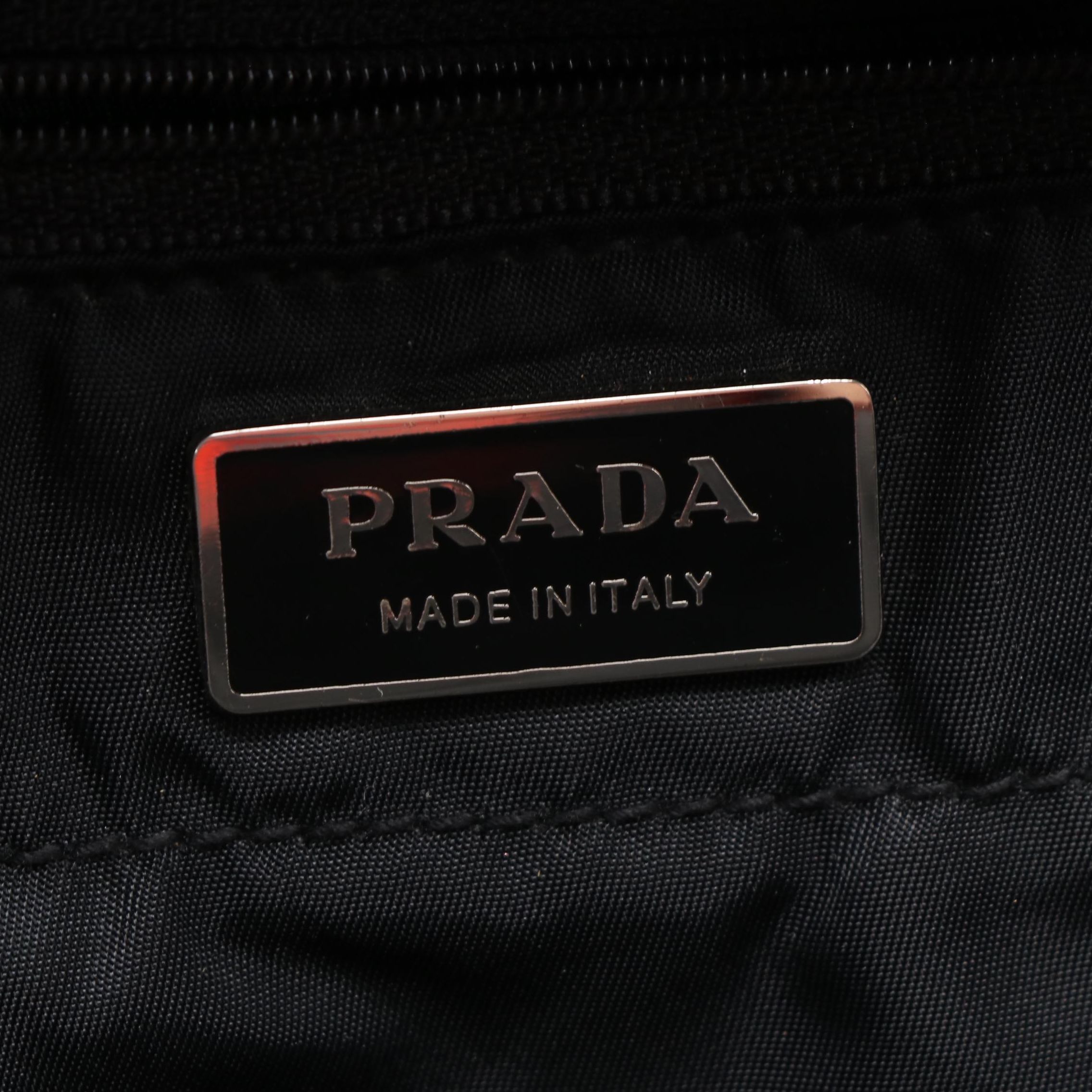Prada Tote Bag in Black Tessuto Nylon with Leather Trim